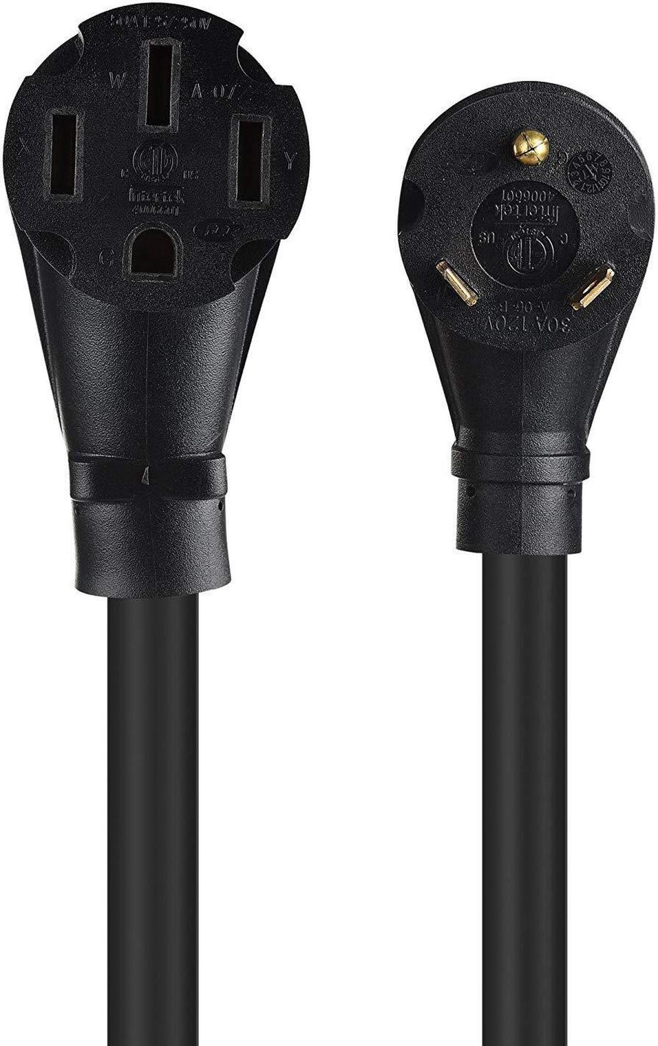 Alt view image 7 of 14 - Cable Matters Angled 50 AMP to 15 AMP RV Adapter (15 AMP to 50 AMP Adapter) NEMA 5-15P to 14-50R30 AMP