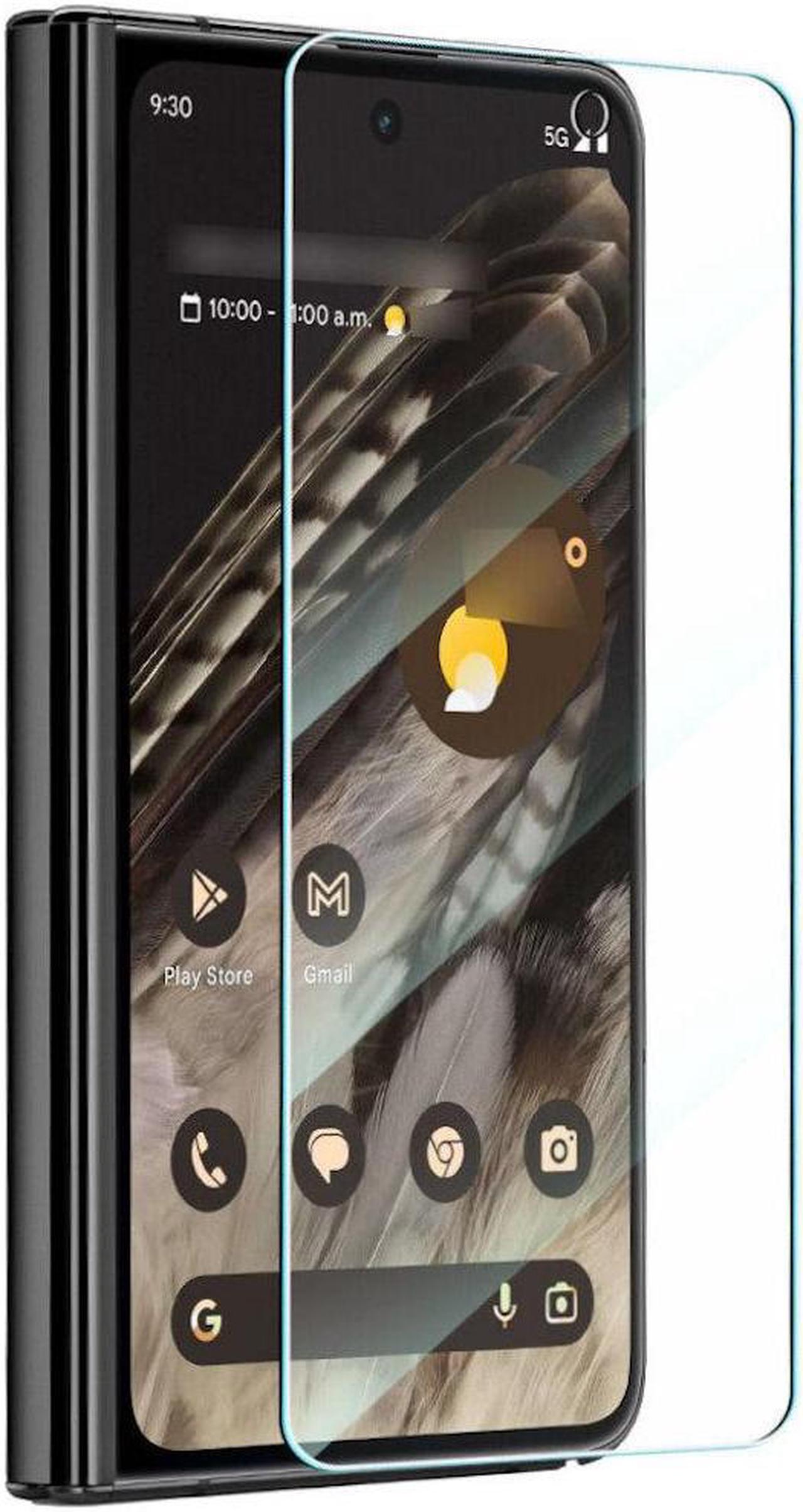 Alt view image 2 of 7 - 2+2 Combo Pack 2-Pack Tempered Glass Screen Protector + 2-Pack Camera Lens Protector for Google Pixel Fold
