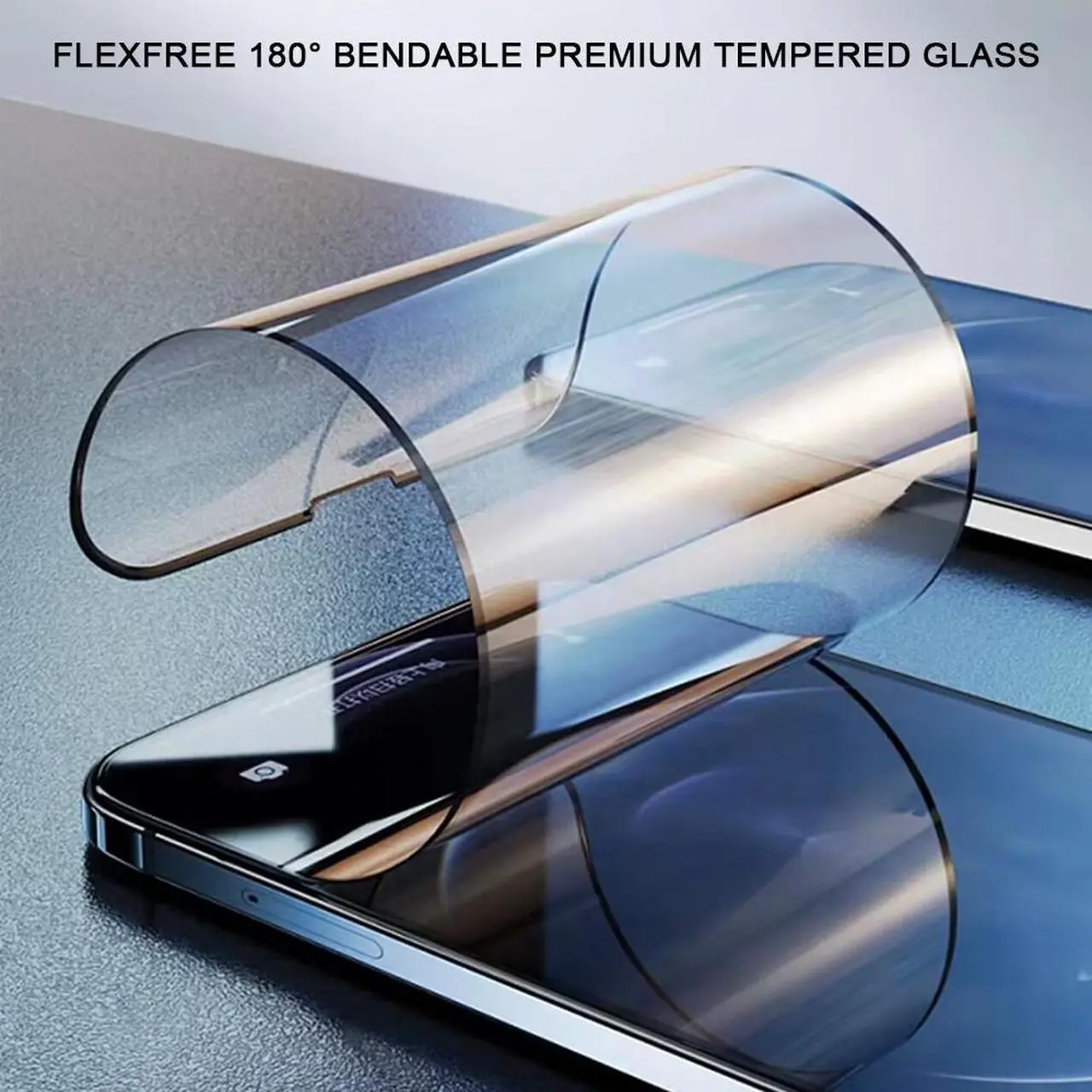 Alt view image 2 of 7 - Shatterproof Tempered Glass Screen Protector with Dust Blocking Speaker Shield for iPhone 14 Plus / iPhone 13 Pro Max