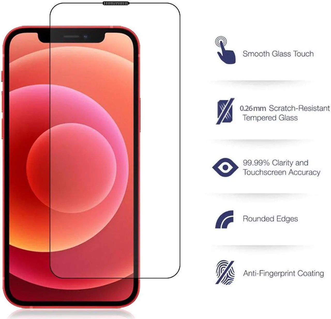 Alt view image 4 of 7 - Shatterproof Tempered Glass Screen Protector with Dust Blocking Speaker Shield for iPhone 14 Plus / iPhone 13 Pro Max