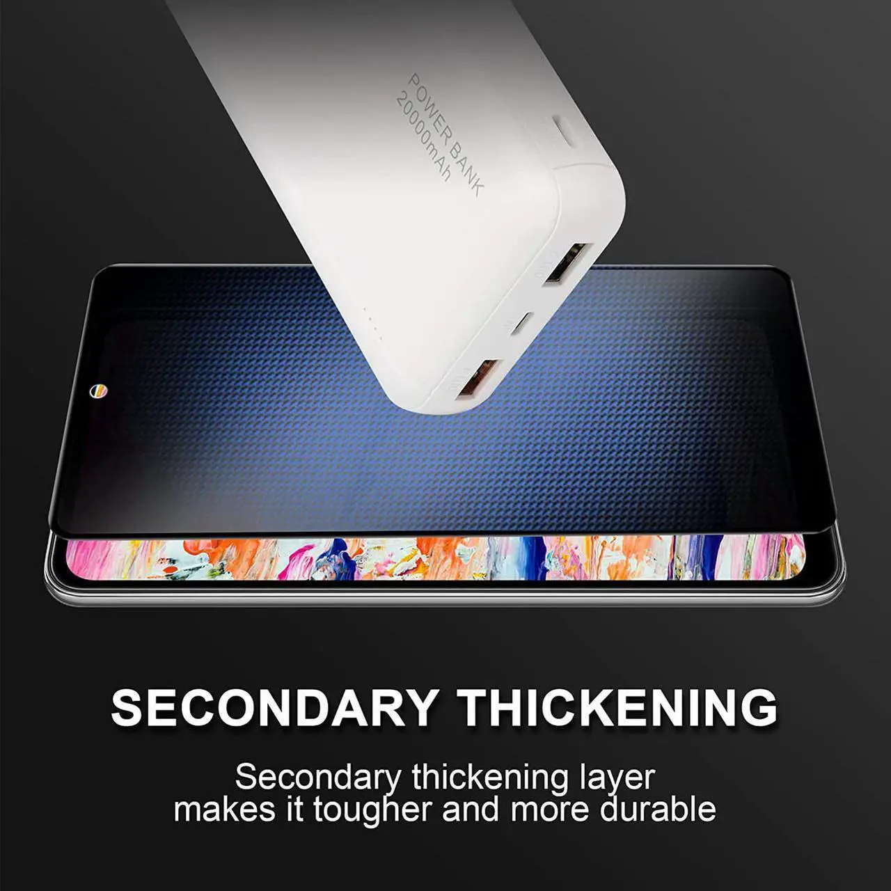 Alt view image 5 of 7 - Privacy Tempered Glass Screen Protector for Samsung Galaxy A54 5G