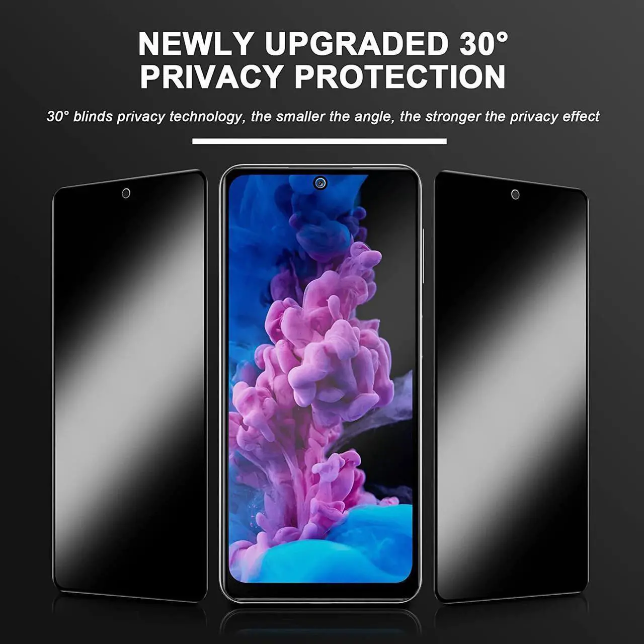 Alt view image 2 of 7 - Privacy Tempered Glass Screen Protector for Samsung Galaxy A54 5G