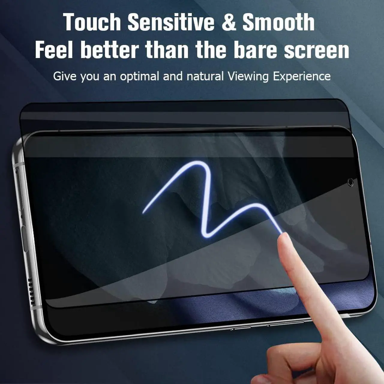 Alt view image 6 of 7 - 2-Pack Privacy Tempered Glass Screen Protector for Samsung Galaxy S23