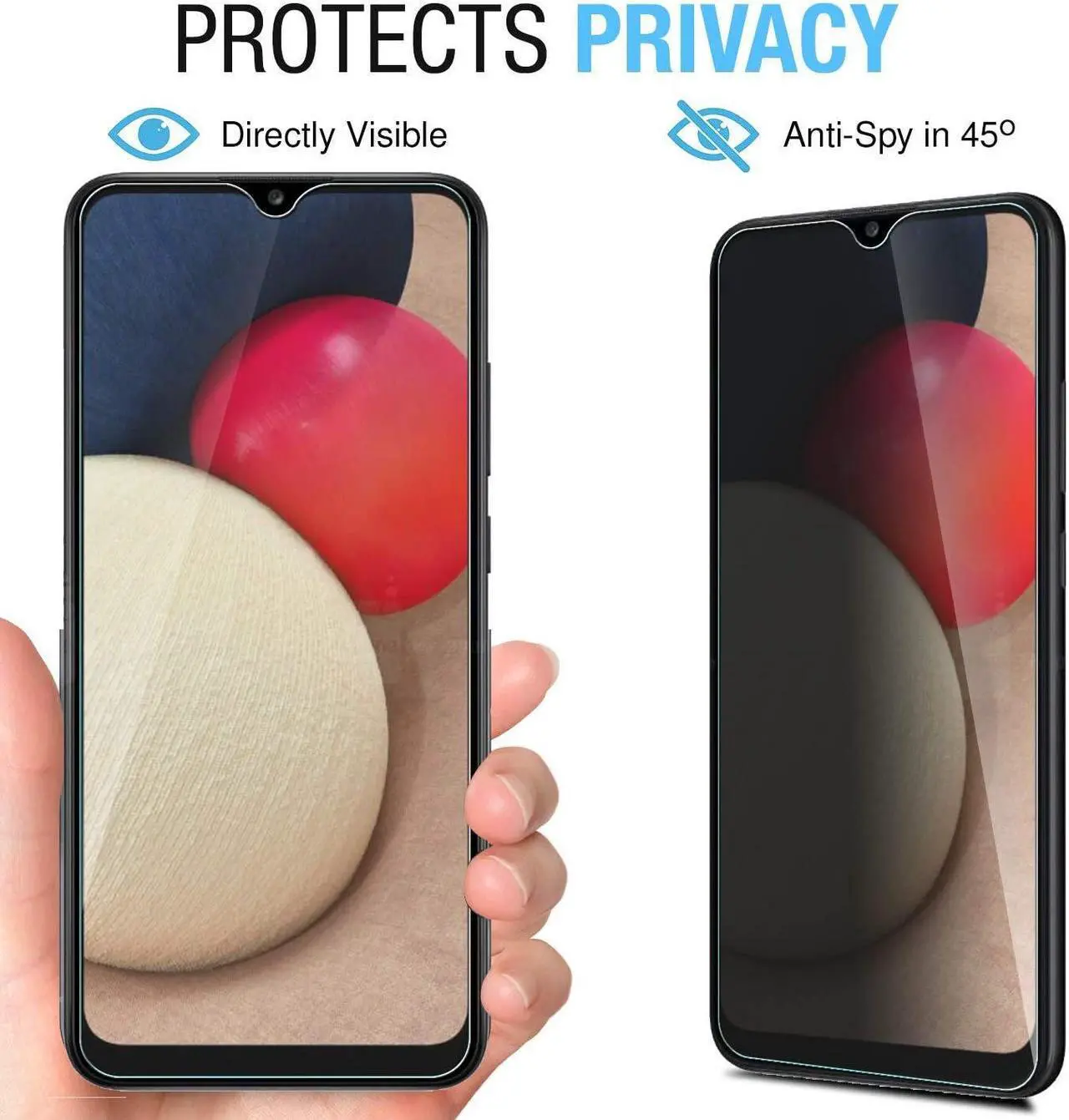 Alt view image 3 of 7 - Privacy Tempered Glass Screen Protector for Samsung Galaxy A14 5G