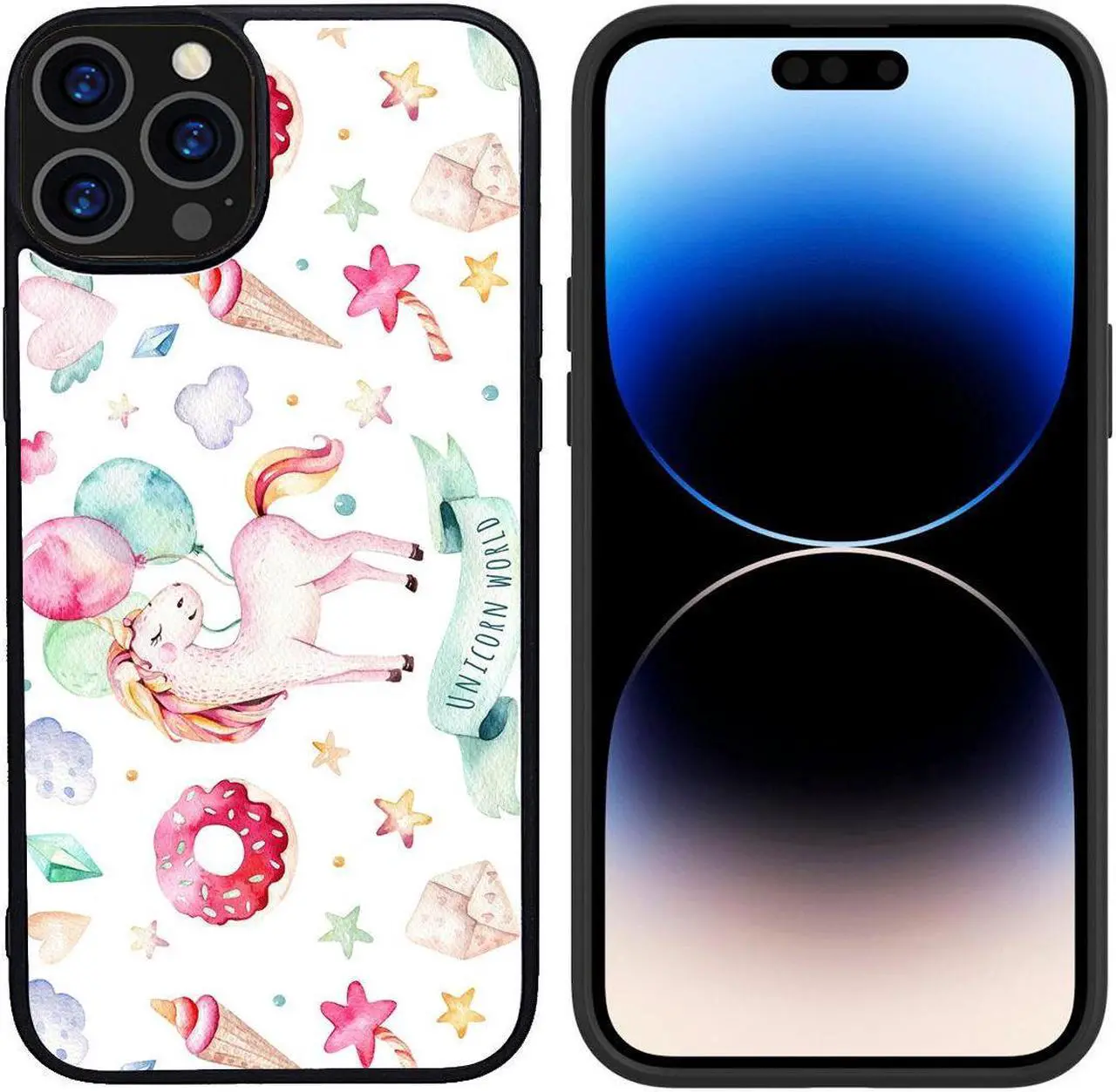 Main image of Sublimation Print Design Case for iPhone 14 Pro Max - Unicorn World