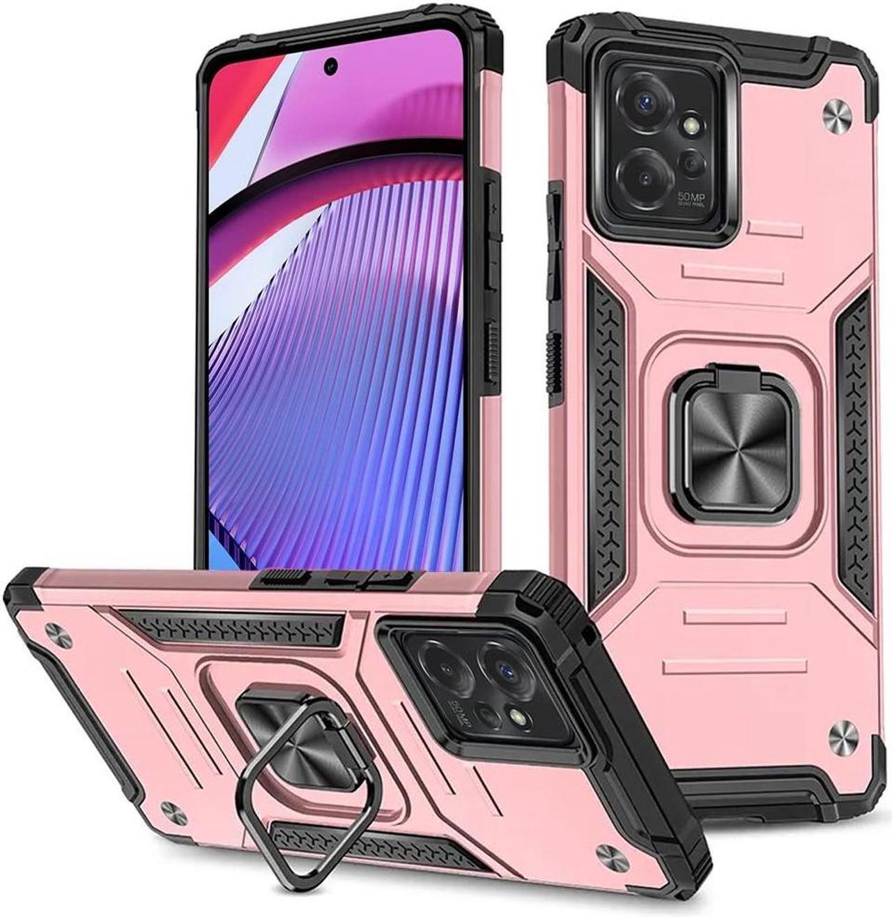 Main image of Robust Series Dual Layer Hybrid Case with Ring Grip for Motorola Moto G Power 5G 2023 - Rose Gold