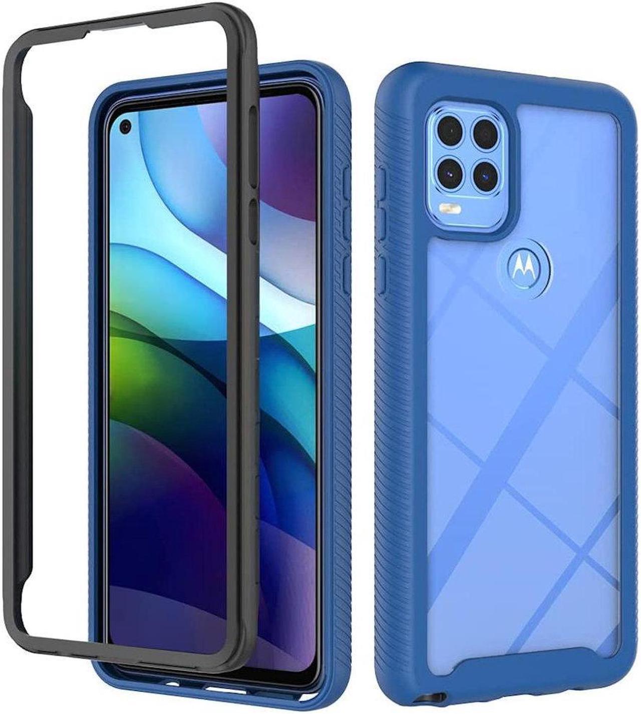 Alt view image 4 of 7 - Tough Fusion-X 2-Piece Hybrid Armor Case for Motorola Moto G Stylus 5G 2021 - Blue