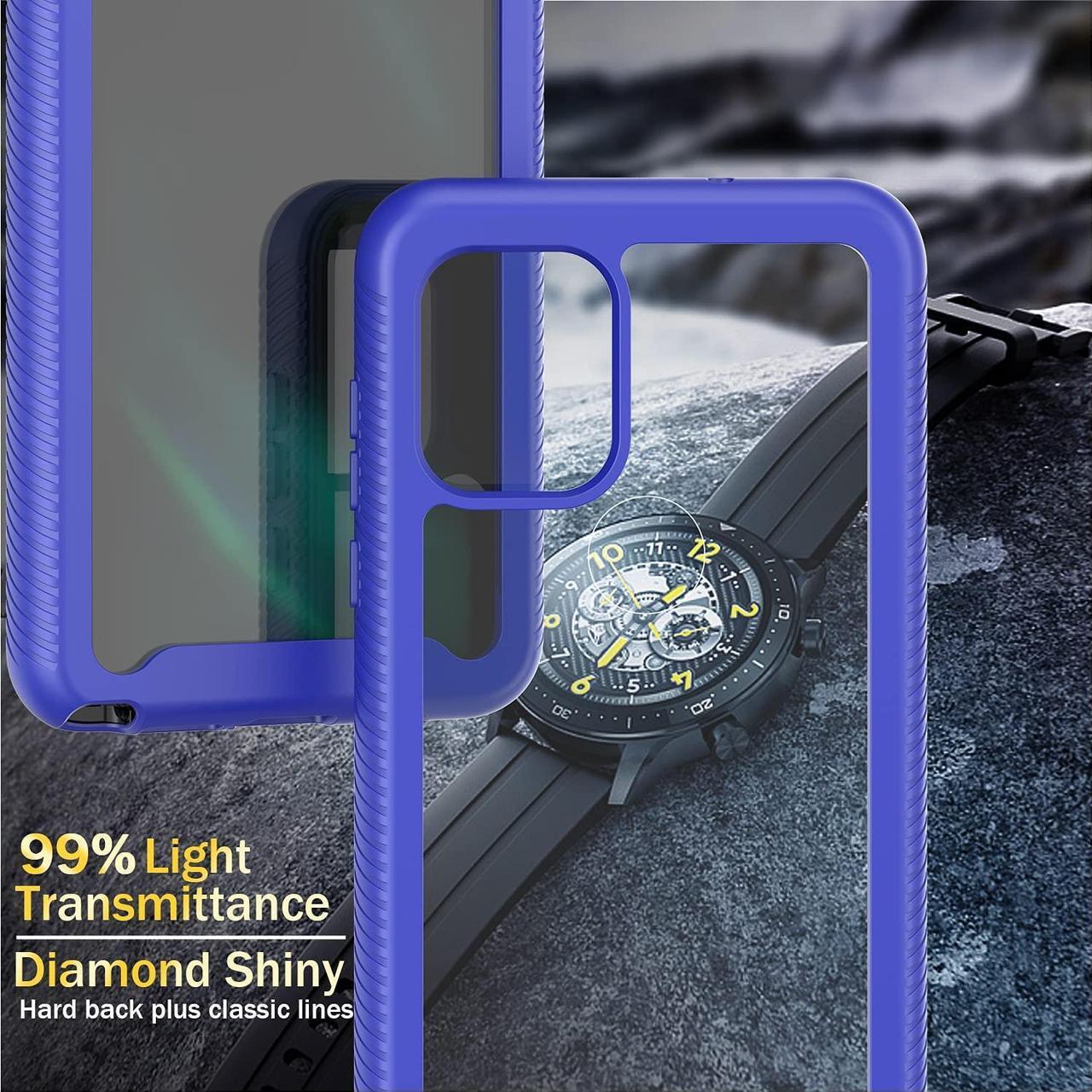 Alt view image 7 of 7 - Tough Fusion-X 2-Piece Hybrid Armor Case for Motorola Moto G Stylus 5G 2021 - Blue