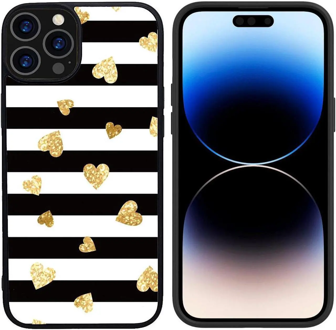 Main image of Sublimation Print Design Case for iPhone 14 Pro Max - Heart Stripe