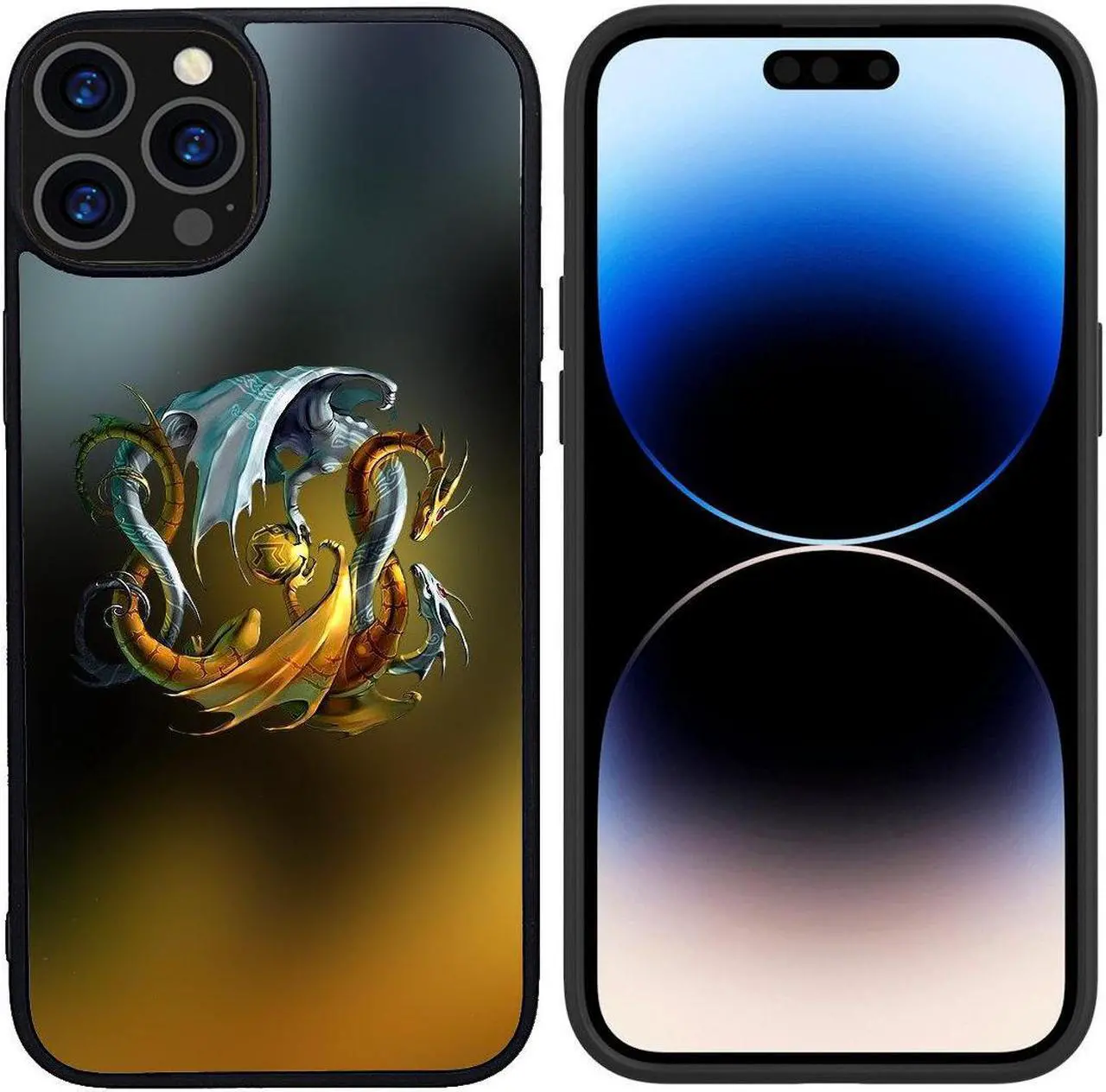 Main image of Sublimation Print Design Case for iPhone 14 Pro Max - Twin Dragon