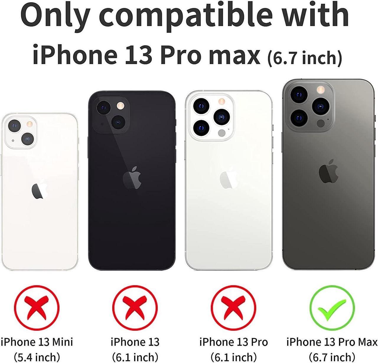 Alt view image 3 of 7 - Military Grade Finger Loop Case with 360° Rotating Ring Holder Kickstand for iPhone 13 Pro Max - Navy Blue