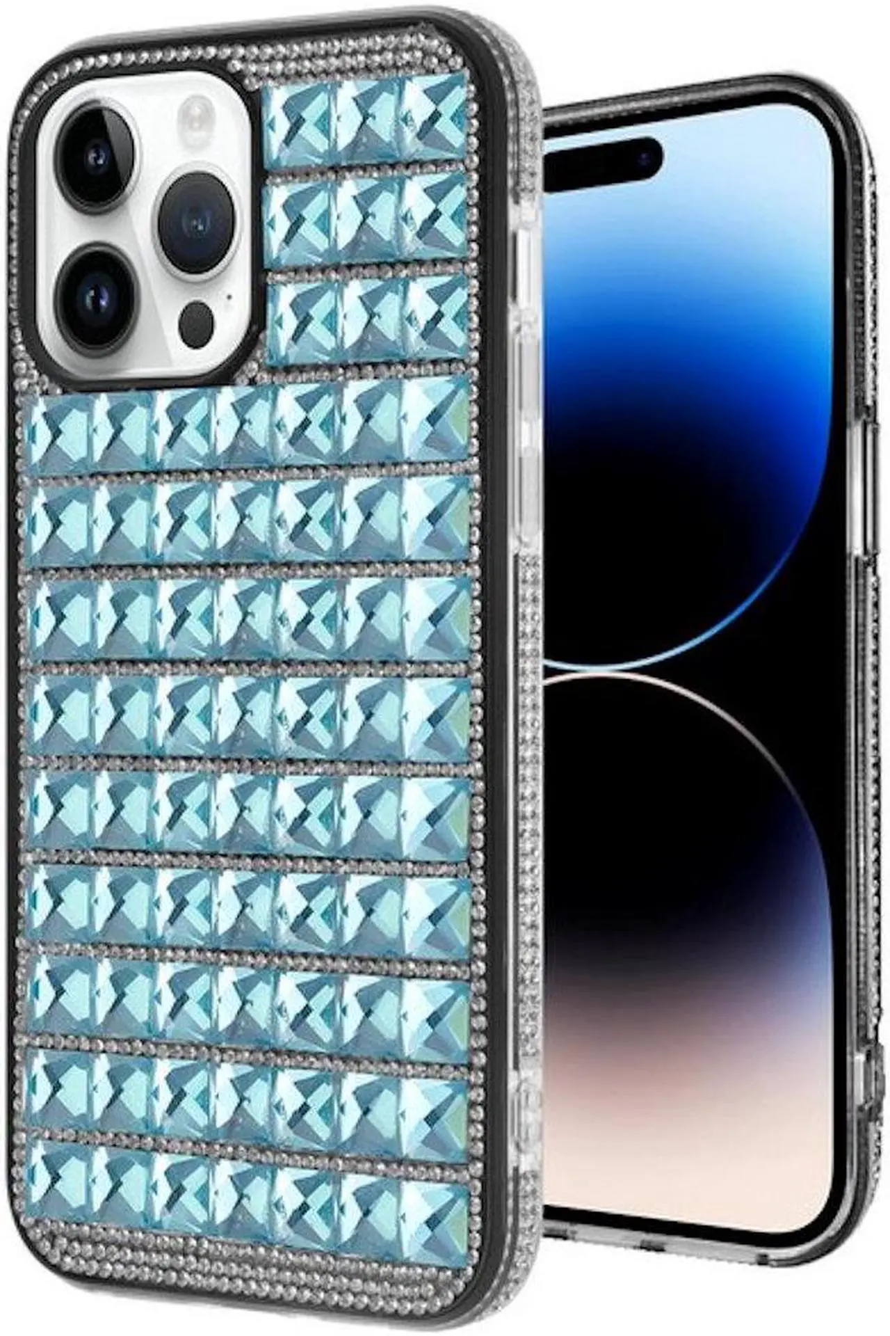Main image of Diamond Series Crystal Rhinestones Case for iPhone 14 Pro Max - Blue