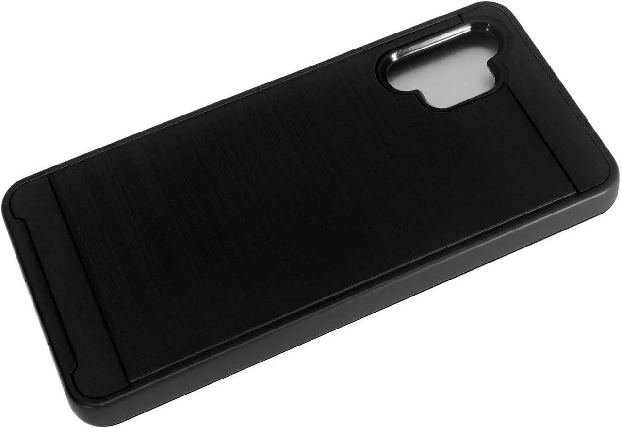 Alt view image 6 of 6 - Brushed Textured Hybrid Armor Case for Samsung Galaxy A32 5G - Black