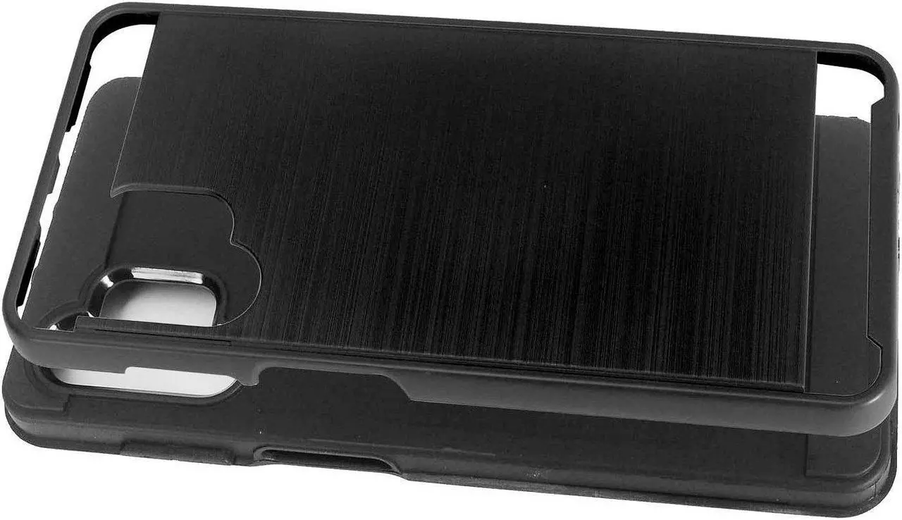 Alt view image 5 of 6 - Brushed Textured Hybrid Armor Case for Samsung Galaxy A32 5G - Black