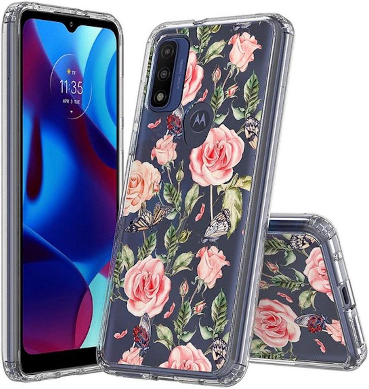 Main image of Fusion Shield Tough Snap-on Case for Motorola Moto G Pure - Butterfly Rose