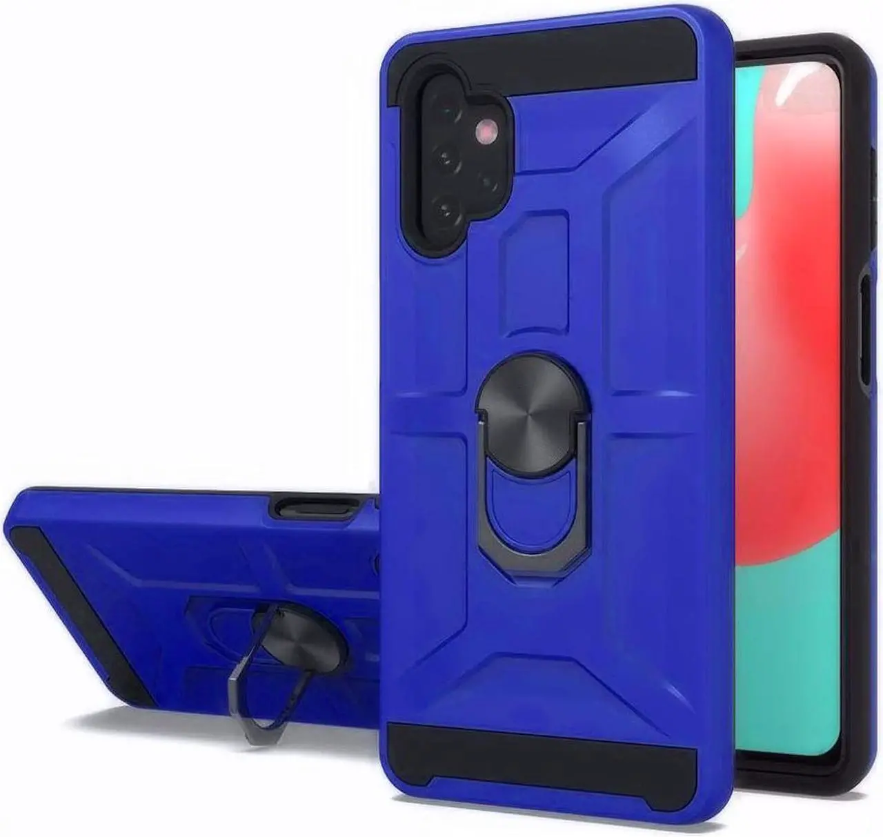 Main image of Dynamic Dual Layer Hybrid Case with Ring Stent Finger Loop for Samsung Galaxy A32 5G - Blue