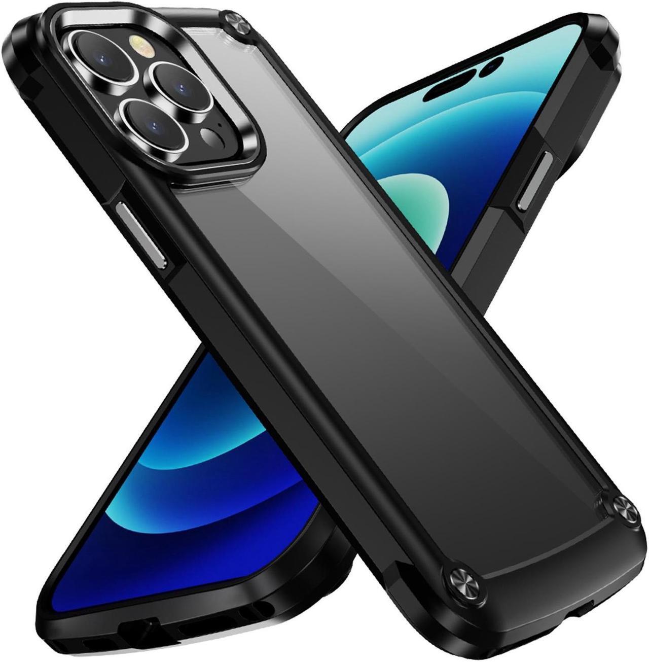 Alt view image 3 of 6 - Tough Shield Snap-on Transparent Case for iPhone 14 - Black