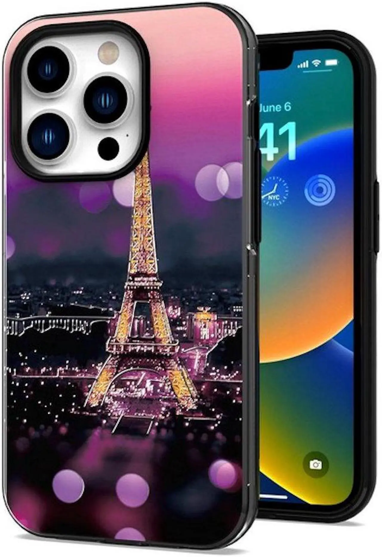 Main image of Designer Series Hybrid Case for iPhone 14 Pro - Eiffel Tower