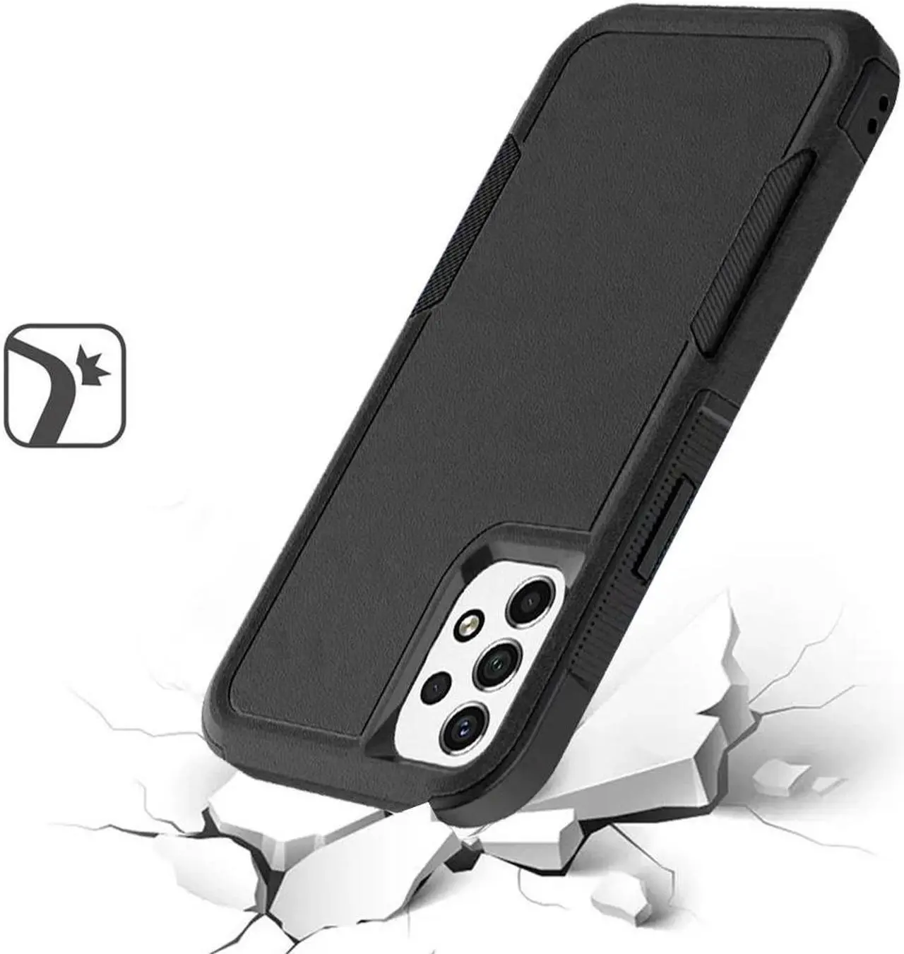 Alt view image 2 of 3 - TUFF Hybrid Armor Case for Samsung Galaxy A23 5G - Black