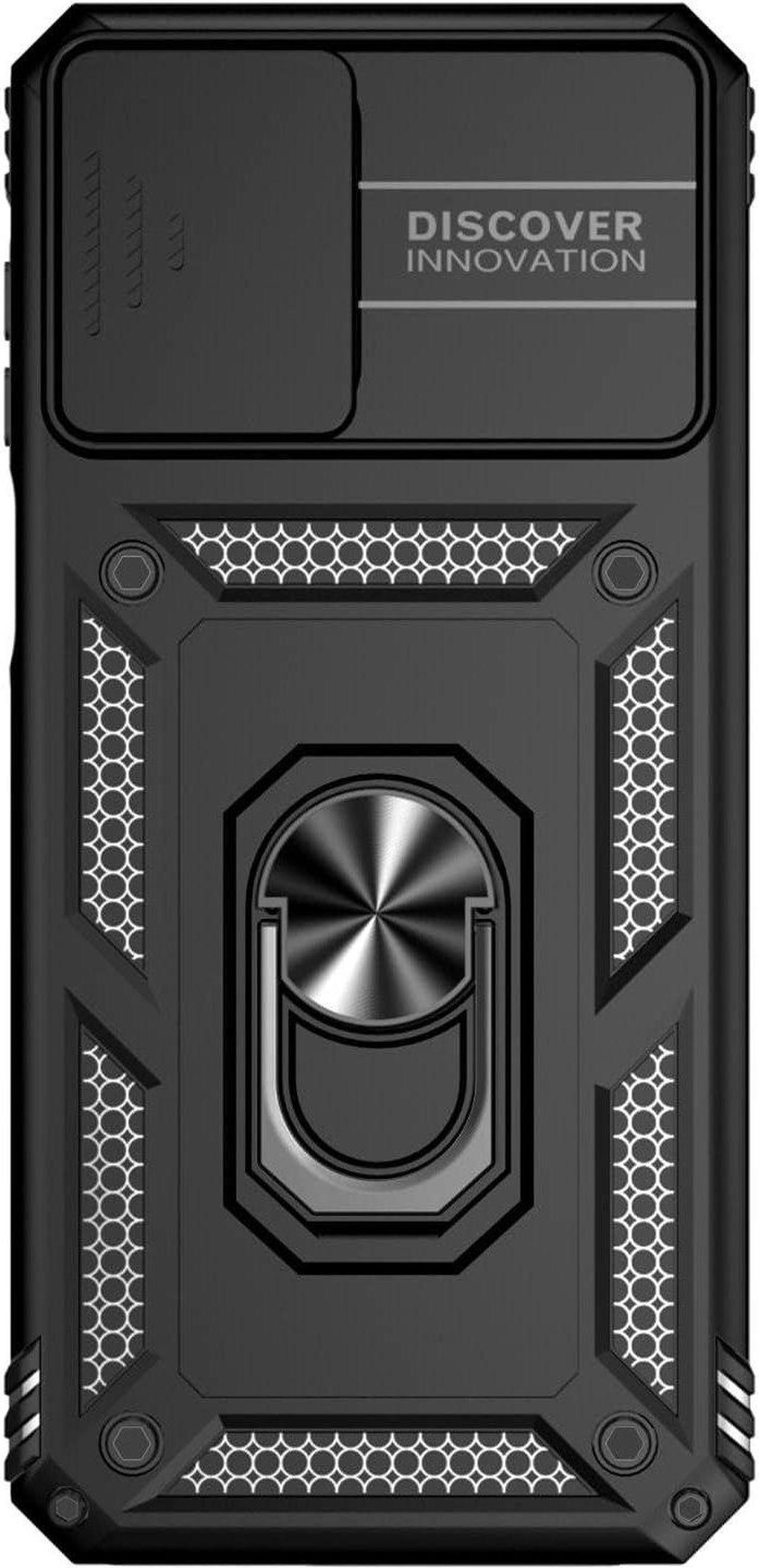 Alt view image 4 of 7 - Military Grade Hybrid Case with Ring Grip and Camera Lens Protector for Motorola Moto G 5G 2023 - Black