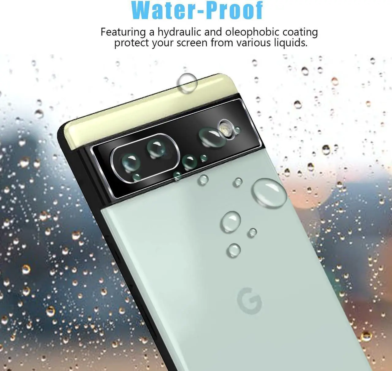 Alt view image 7 of 7 - 2+2 Combo Pack 2-Pack Tempered Glass Screen Protector + 2-Pack Camera Lens Protector for Google Pixel 7a
