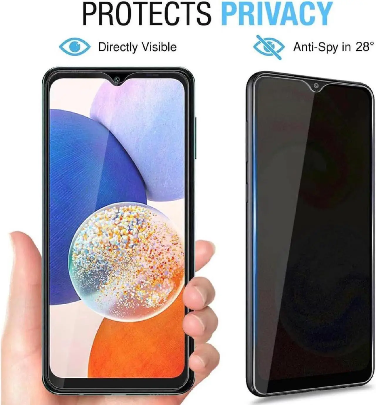 Alt view image 3 of 7 - Privacy Tempered Glass Screen Protector for Samsung Galaxy A15 5G