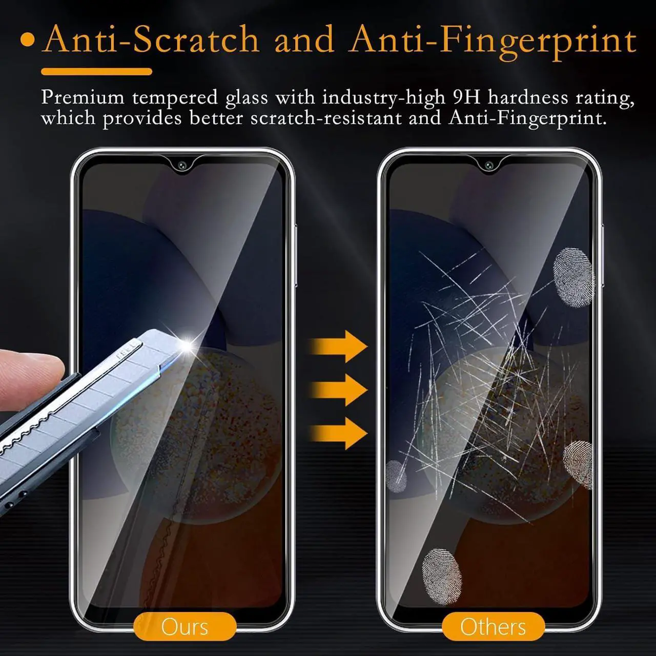 Alt view image 7 of 7 - Privacy Tempered Glass Screen Protector for Samsung Galaxy A15 5G