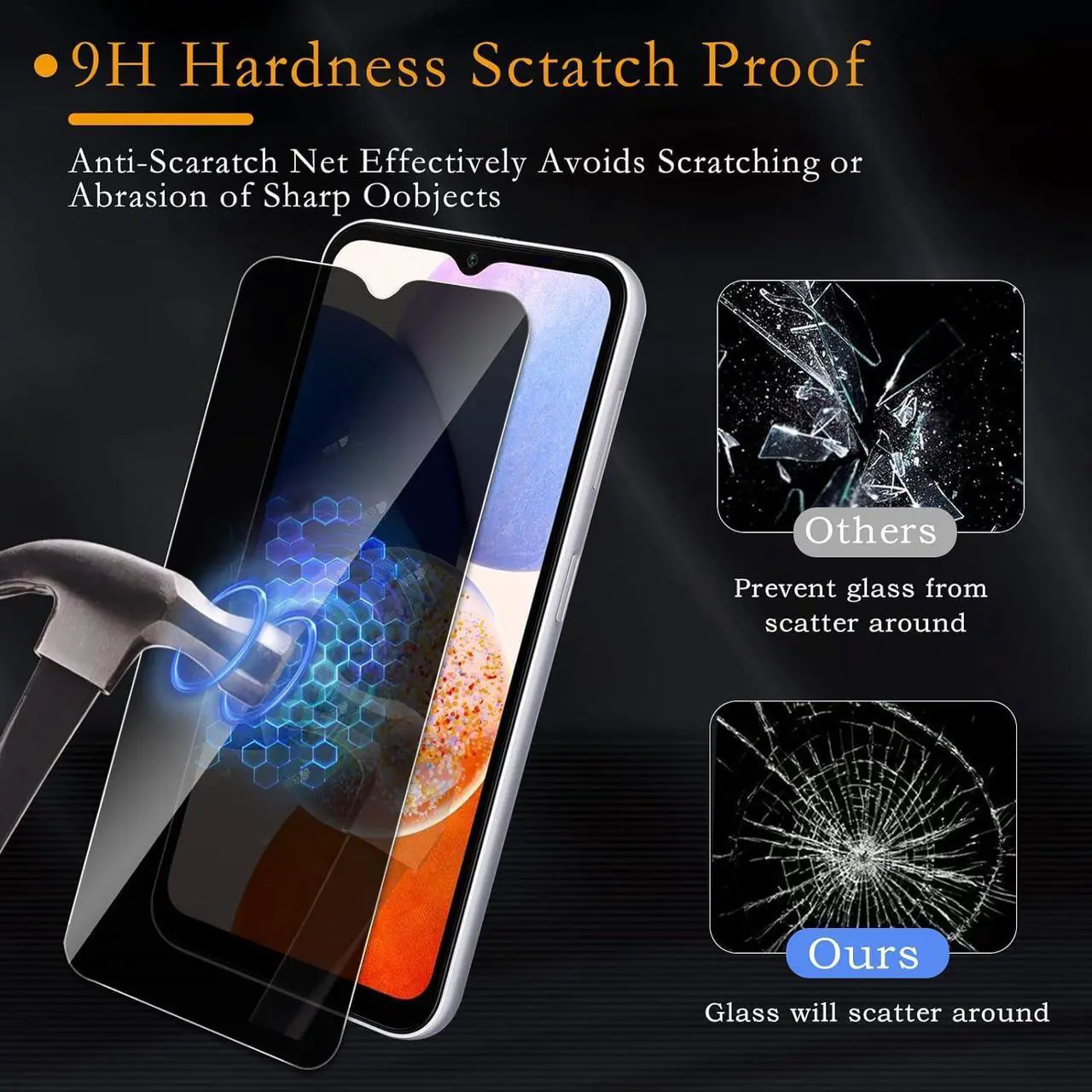 Alt view image 6 of 7 - Privacy Tempered Glass Screen Protector for Samsung Galaxy A15 5G