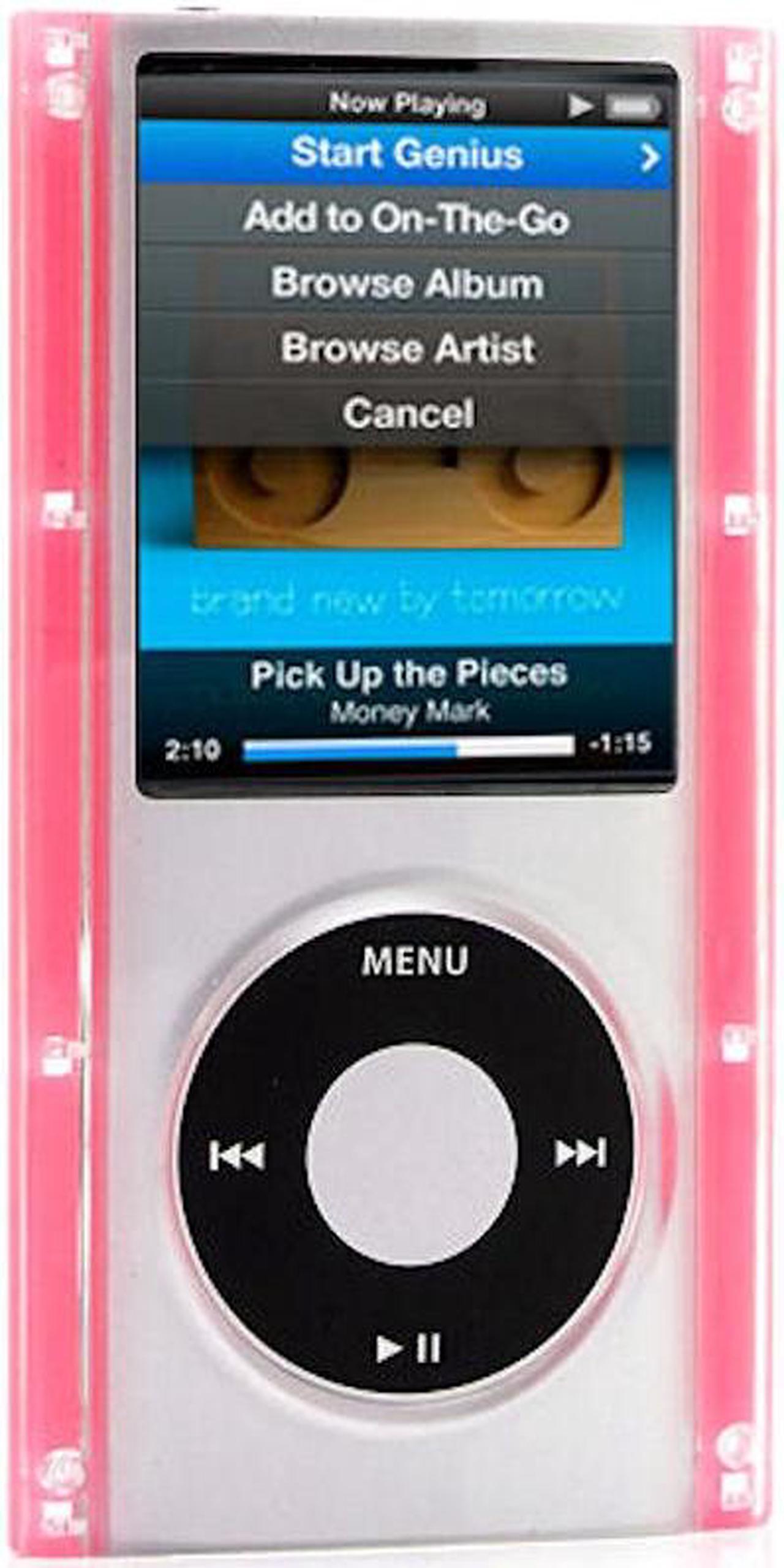 Alt view image 2 of 5 - Glow In The Dark Clear Acrylic Hard Case for 4th Generation iPod Nano 4G (Pink)