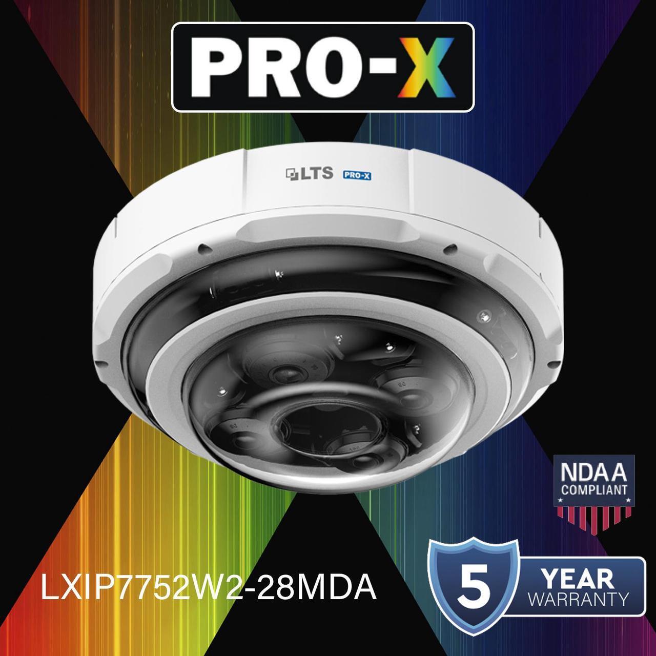 Alt view image 2 of 6 - LTS LXIP7553W4-SZ12 PRO-X IP 4x5MP 2.8-12mm People Counting Panoramic Ai Dome NDAA Camera