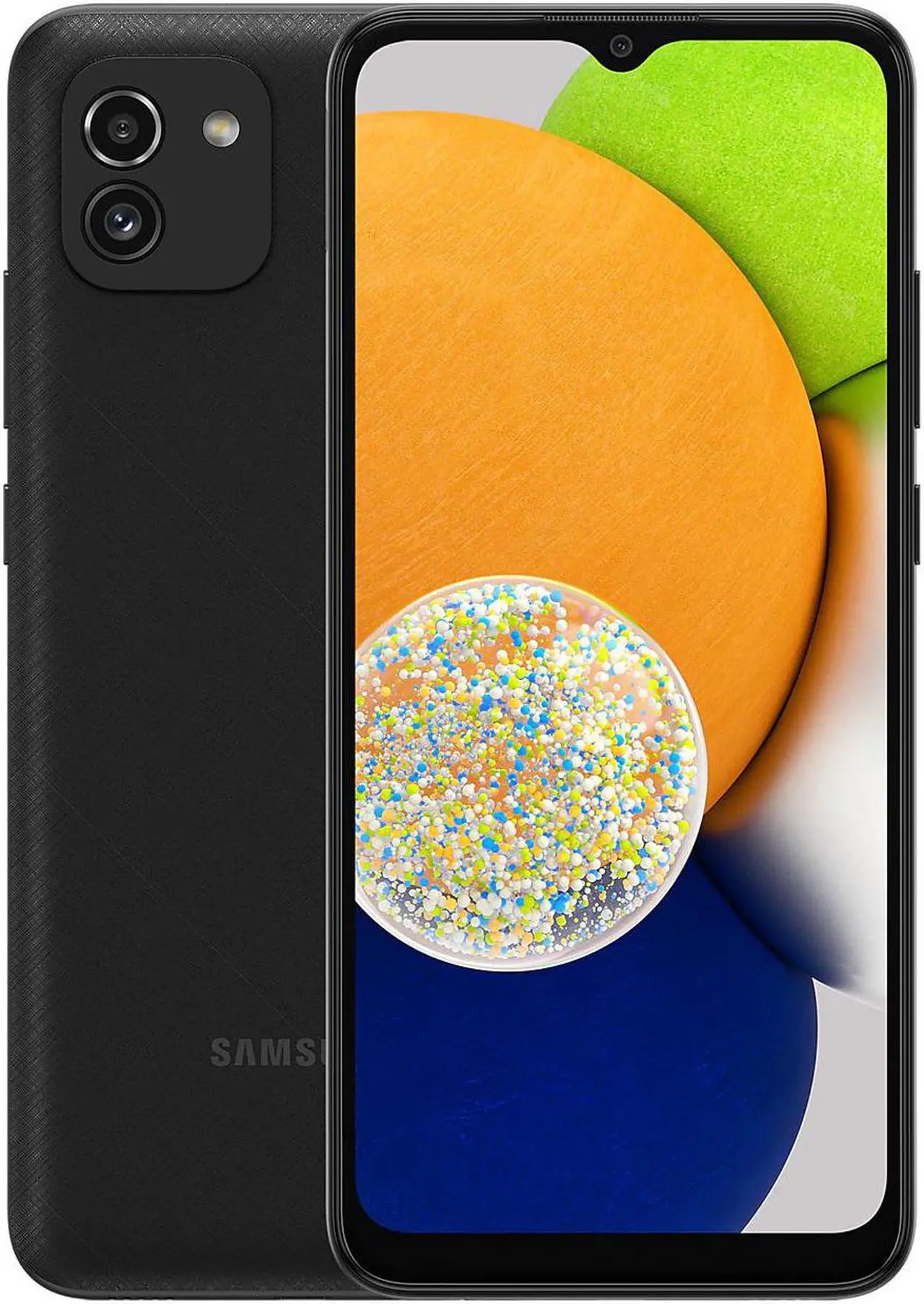 Main image of Samsung Galaxy A03 64GB A035M Dual SIM GSM Unlocked Android Smartphone (International, Latin America Variant/US Compatible LTE) - Black