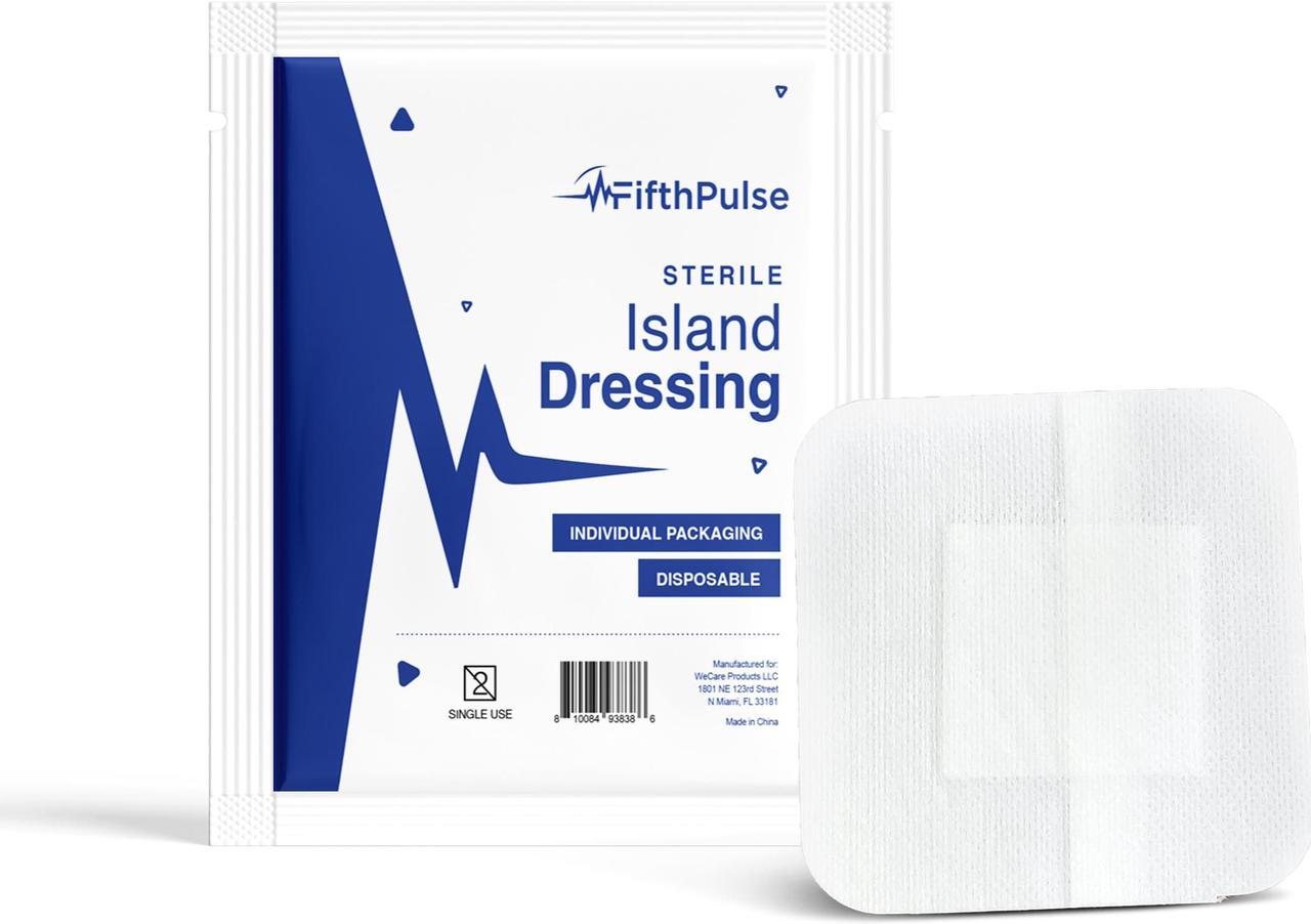 Alt view image 2 of 6 - FifthPulse Bordered Gauze-Island Dressing, Latex & Lint Free, Individually Wrapped - 20 Pack