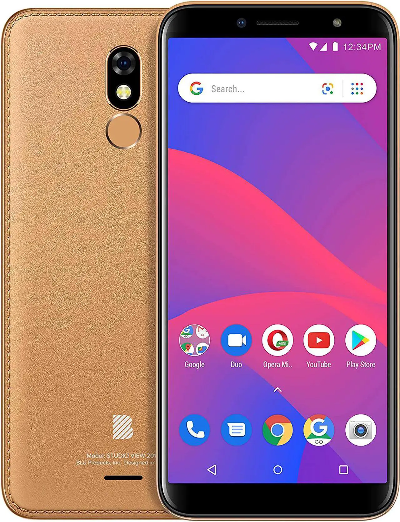 Main image of BLU Studio View 2019 S930EQ 32GB GSM Unlocked Android Smartphone - Brown Leather