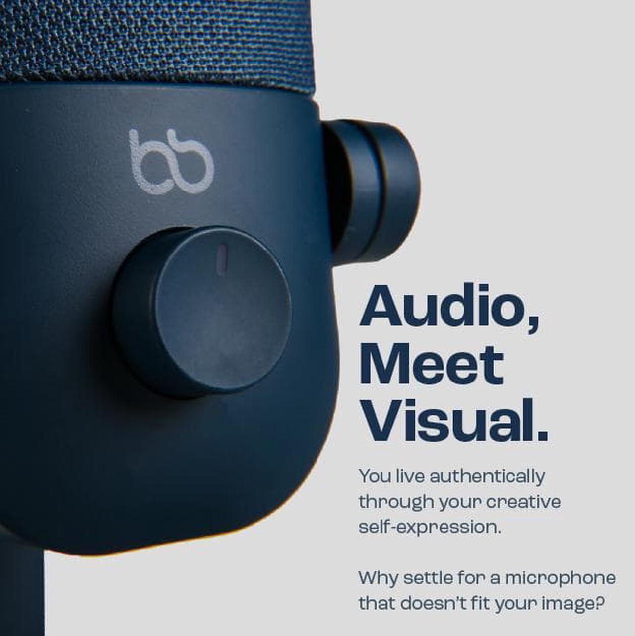 Alt view image 4 of 14 - Babbl USB-C Plug and Play Microphone for Podcast, Streaming, Gaming, Vlogging & Recording on PC and Mac - Serene Blue