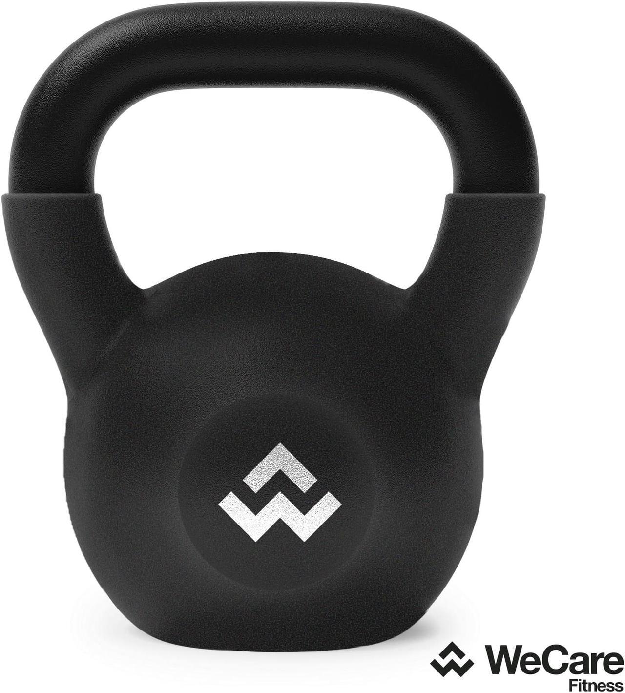 Alt view image 2 of 6 - WeCare Fitness Kettlebell, 25 LB Cast Iron - For Home Workout - Black 25 lbs.