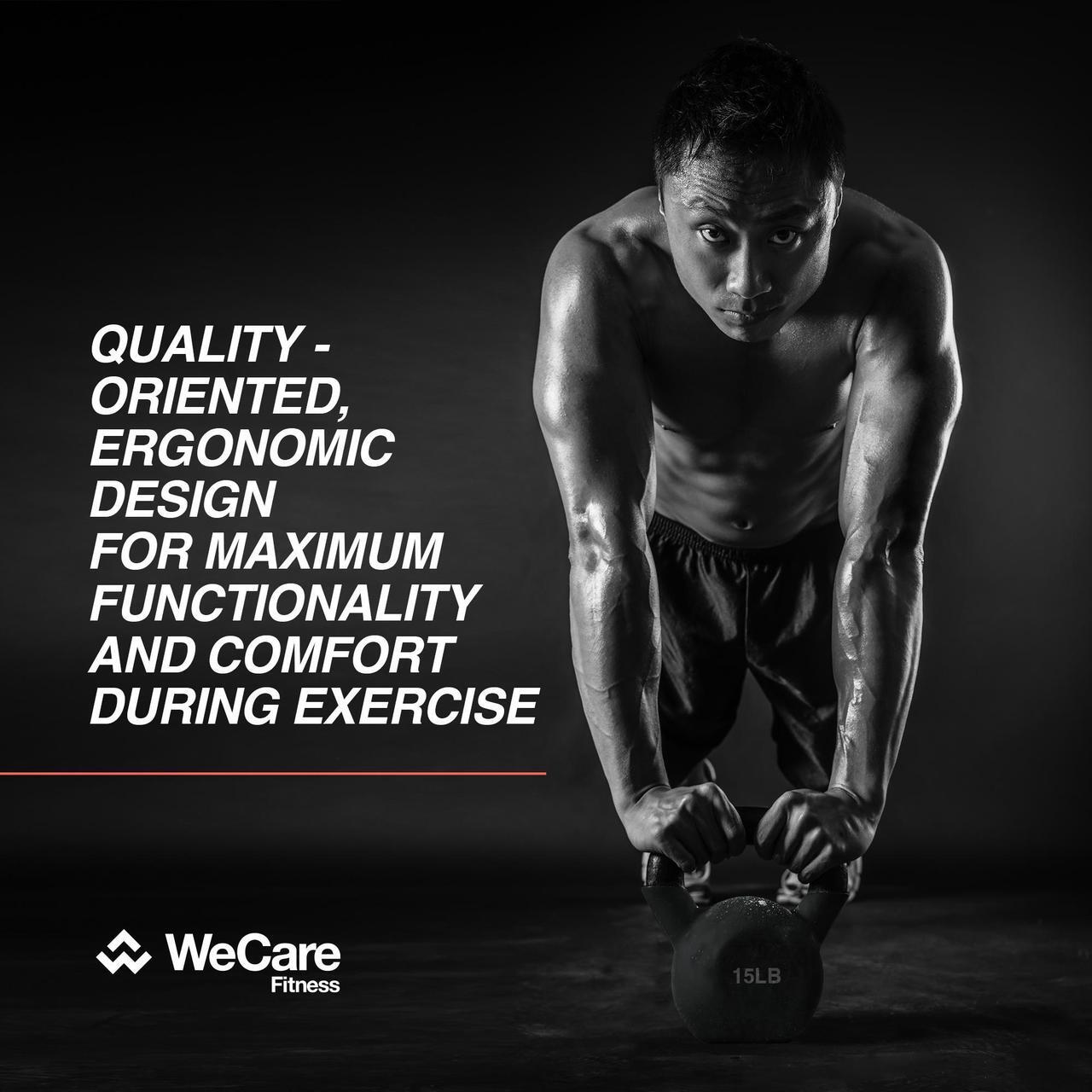 Alt view image 5 of 6 - WeCare Fitness Kettlebell, 35 LB Cast Iron - For Home Workout - Black 35 lbs.
