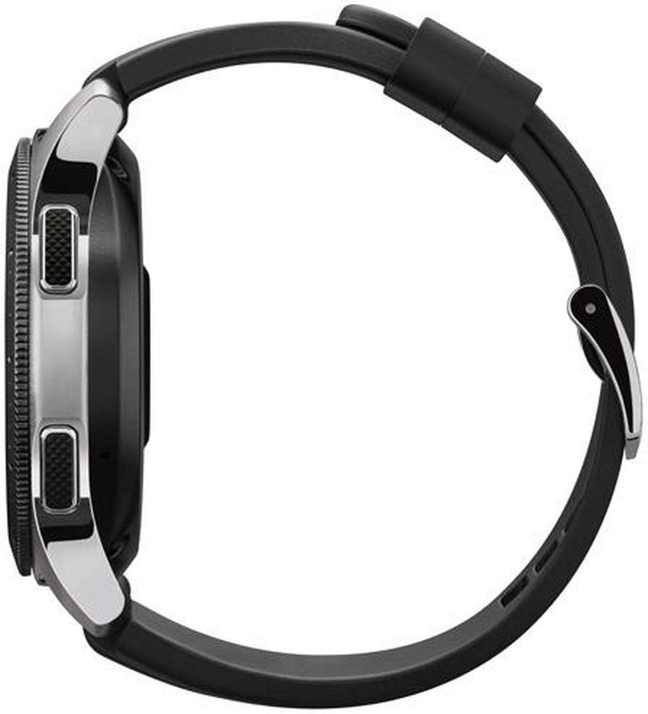 Alt view image 3 of 8 - Samsung Galaxy Watch 46MM R800 - Silver/Black Latin Spec, International Version