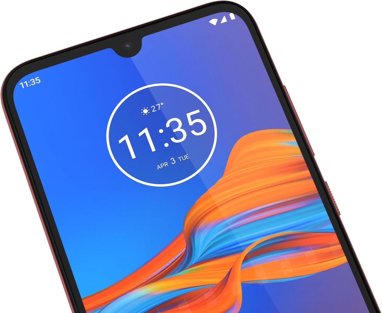 Alt view image 8 of 8 - Motorola Moto E6 Plus XT2025-1 32GB Unlocked GSM Dual SIM Phone w/ 13MP Camera - Bright Cherry