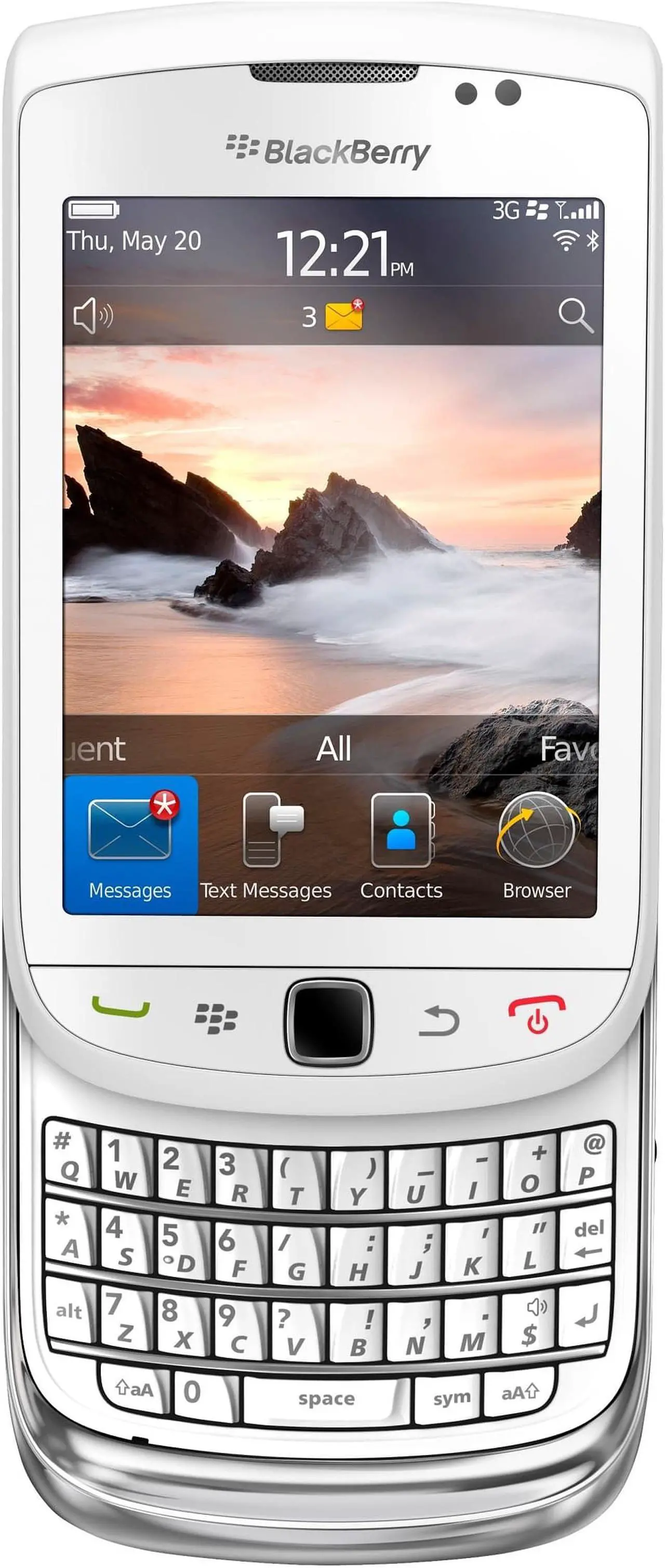 Main image of Blackberry Torch 9810 Unlocked GSM HSPA+ OS 7.0 Slider Cell Phone - White