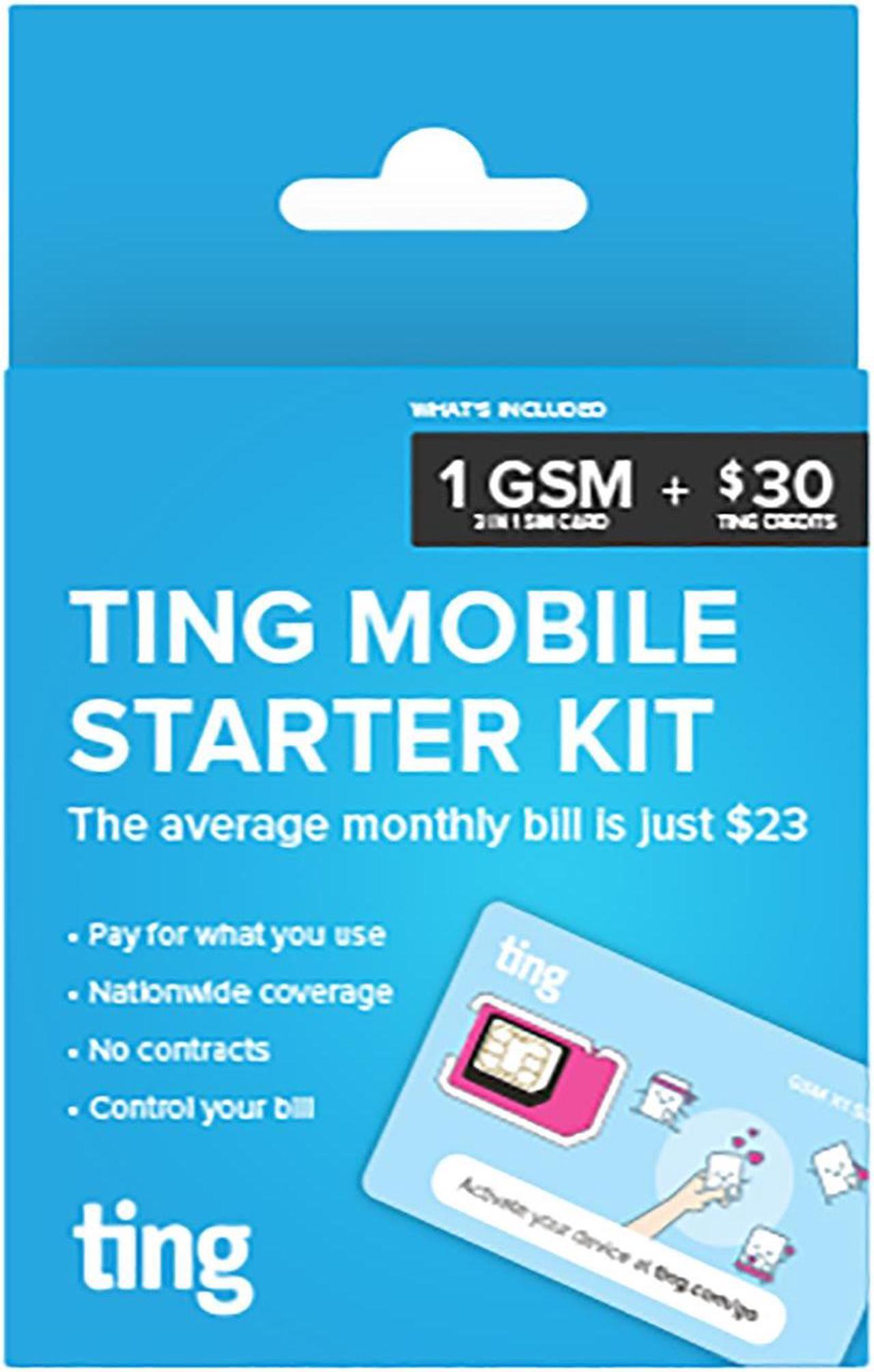 Alt view image 2 of 6 - Ting Tri-Cut GSM SIM Card Starter Kit w/ $30 in Service Credits