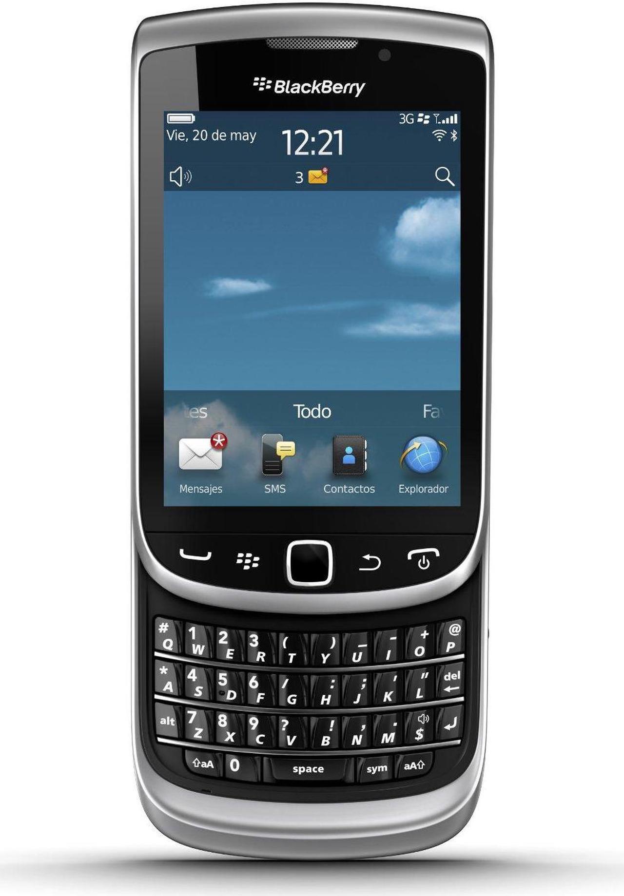 Main image of Blackberry Torch 9810 Unlocked GSM BlackBerry OS 7.0 Slider Cell Phone - Zinc Grey