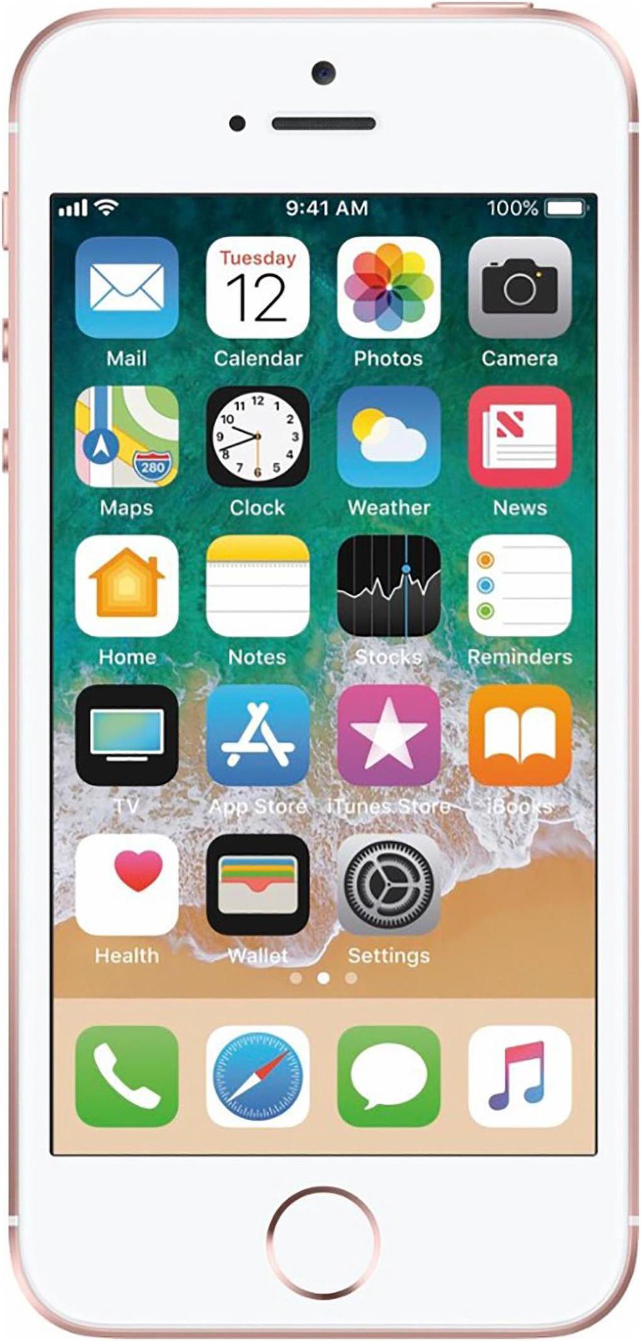 Alt view image 8 of 14 - Apple iPhone SE 16GB Sprint Rose Gold MLYA2LL/A