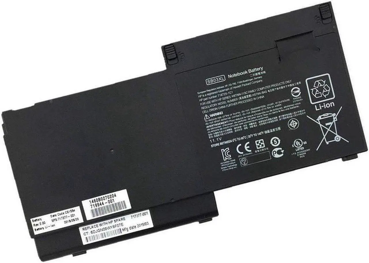 Main image of SB03XL Replacement Battery for HP Elitebook 820 G1, 820 G2, 720 G2 717378-001 E7U25UT E7U25AA SB03046XL-PL
