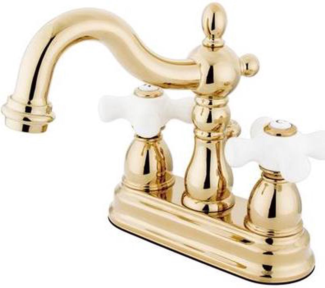 Main image of Kingston Brass KB1602PX Two Handle 4 in. Centerset Lavatory Faucet with Retail Pop-up
