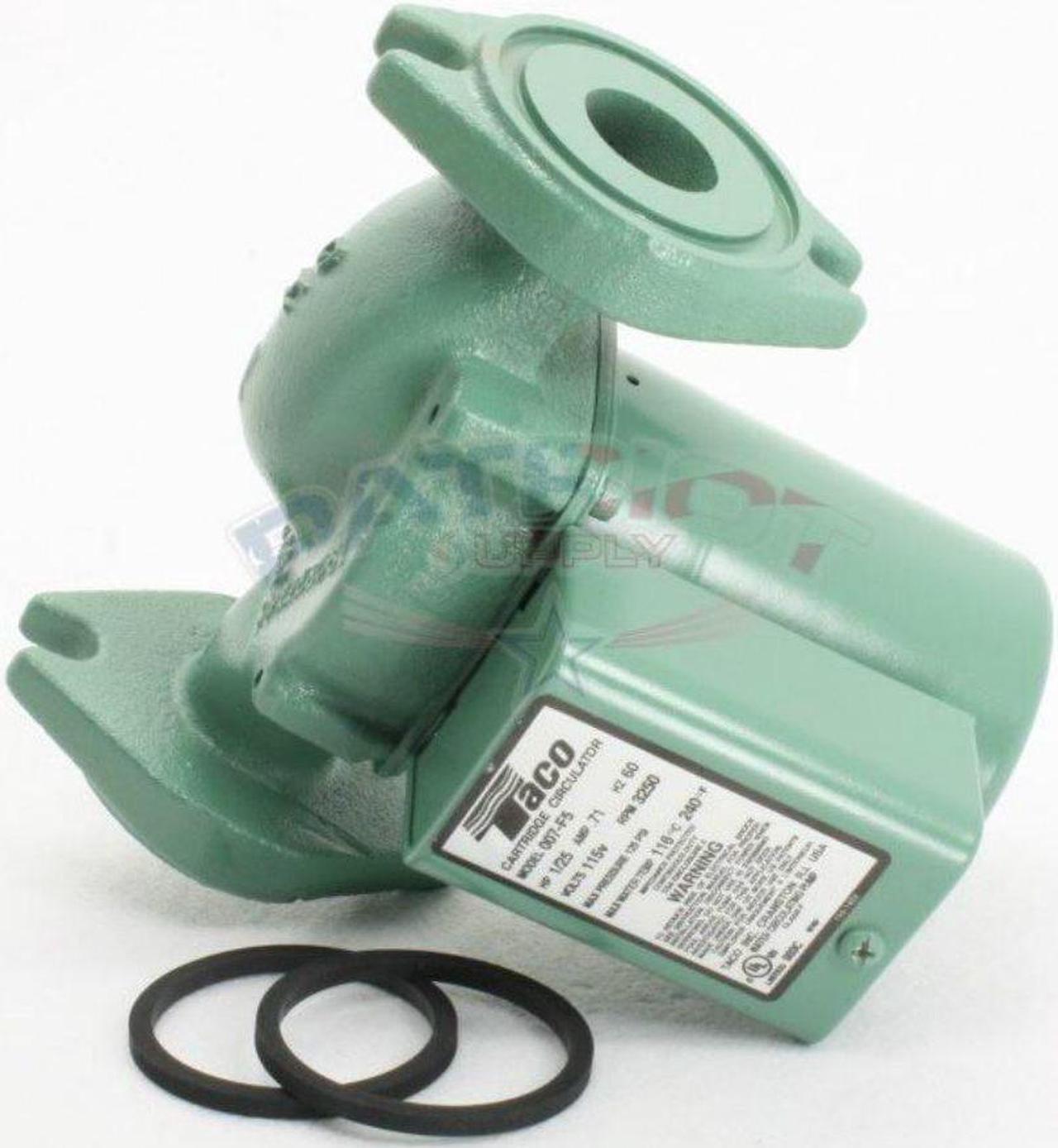 Alt view image 6 of 8 - Taco Model 007 (007-F5) Cast Iron Cartridge Circulator Pump (1/25 HP, 125 PSI)