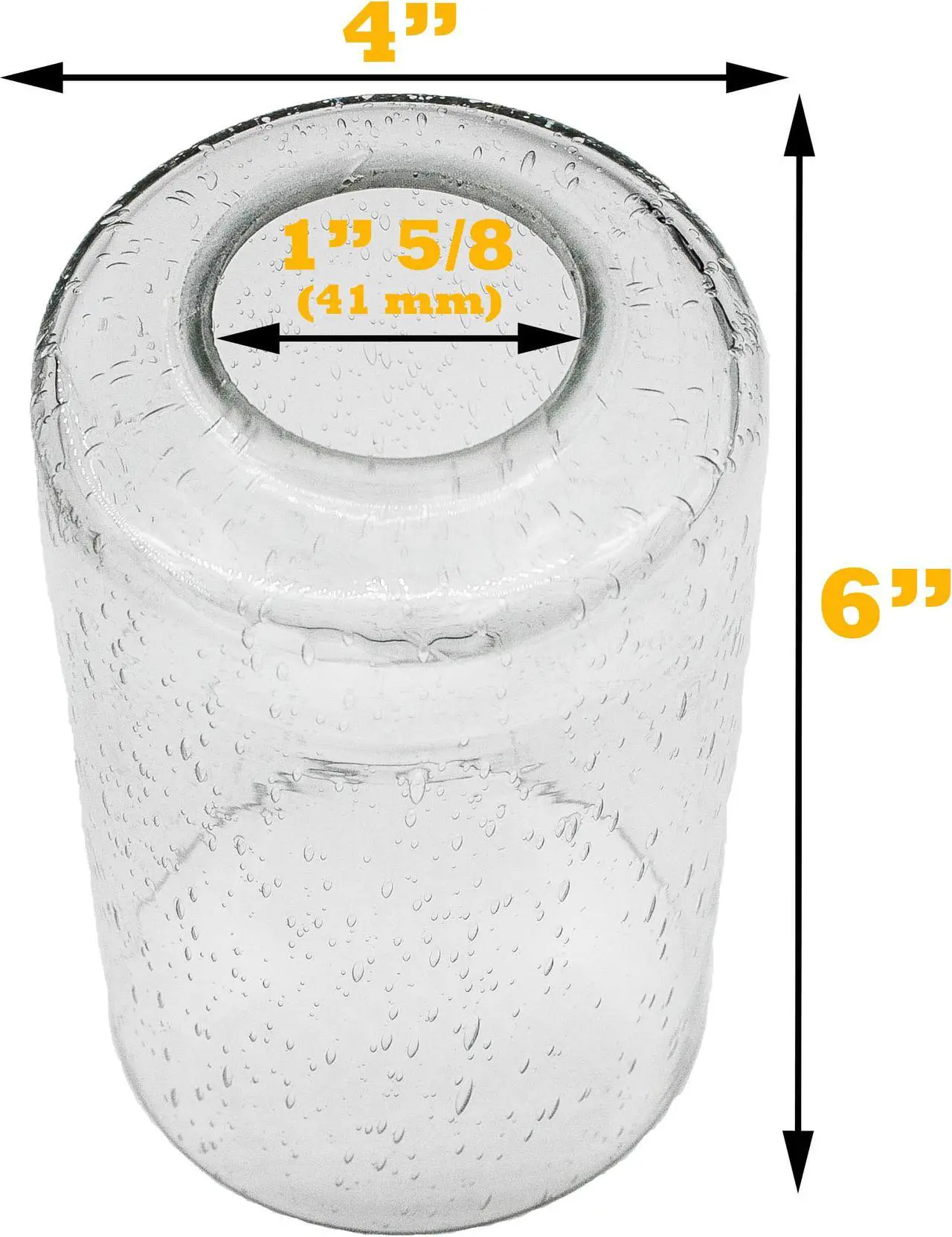 Alt view image 2 of 7 - Bubble Seeded Glass Shade, LEDupdates 3 Packs Clear Cylinder for Light Fixture Glass replacement 1" 5/8 fitter
