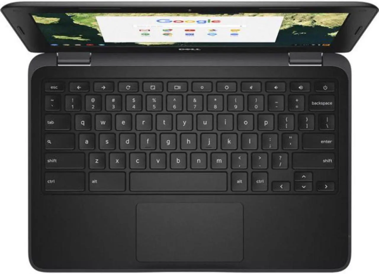 Alt view image 2 of 5 - Dell Chromebook 11 3180 11.6-in Laptop - Intel Celeron N3060 1.60 GHz 4GB 16GB eMMC Chrome OS