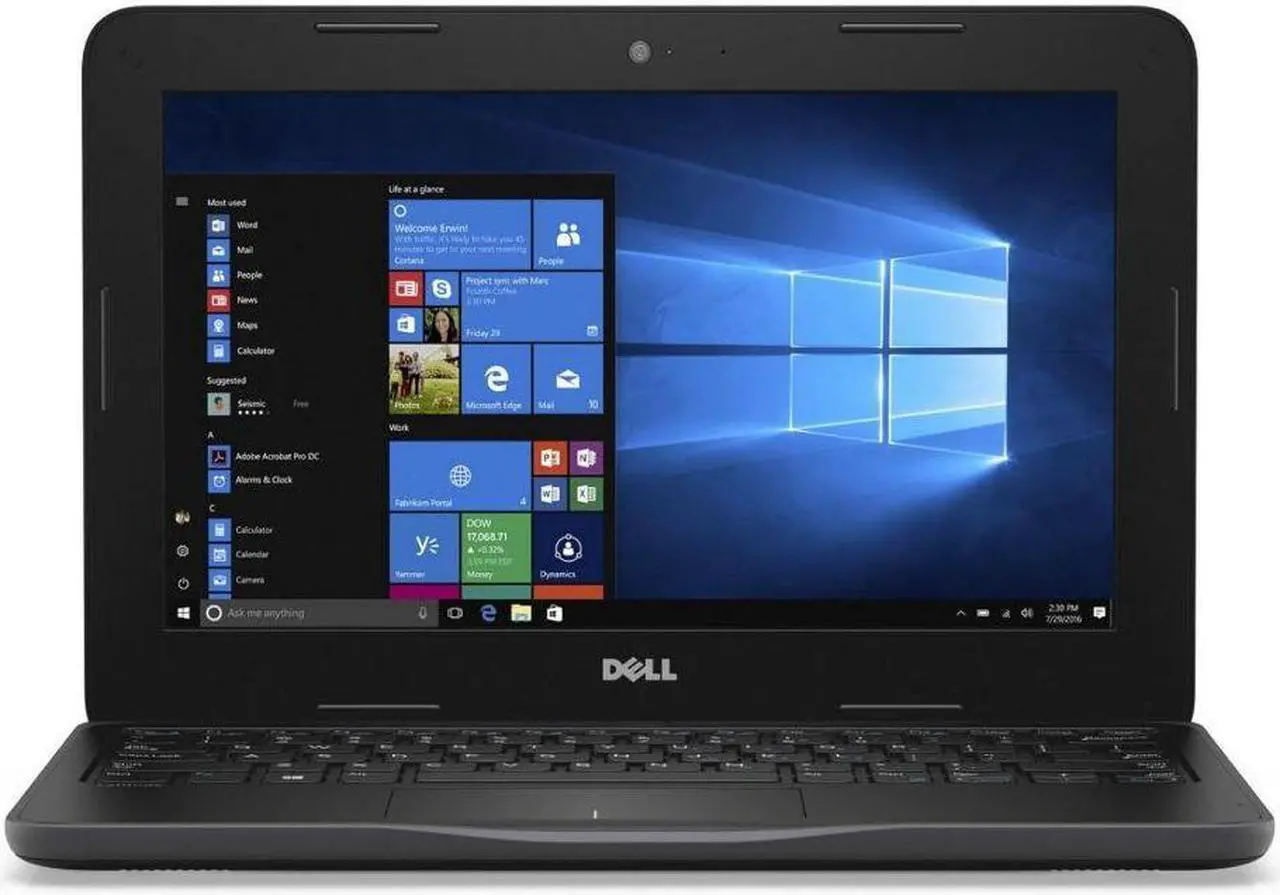 Main image of Dell Latitude 3180 11.6-in Laptop - Intel Celeron N3350 1.10 GHz 4GB 128GB SSD Windows 10 Pro 64-Bit - Bluetooth, Webcam