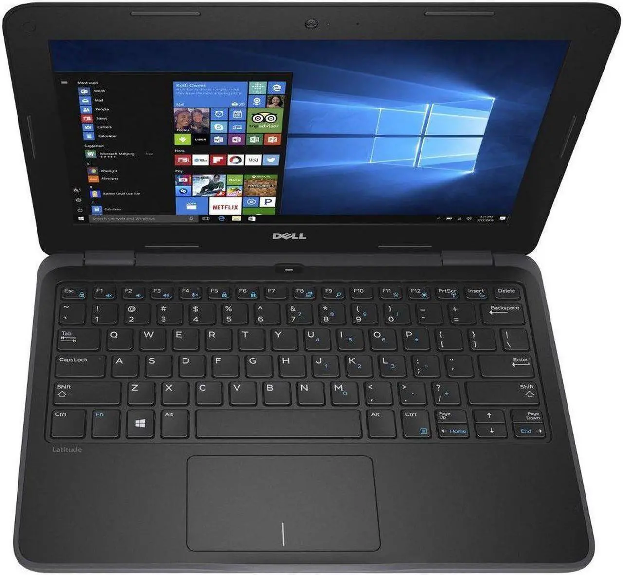 Alt view image 2 of 3 - Dell Latitude 3180 11.6-in Laptop - Intel Celeron N3350 1.10 GHz 4GB 128GB SSD Windows 10 Pro 64-Bit - Bluetooth, Webcam