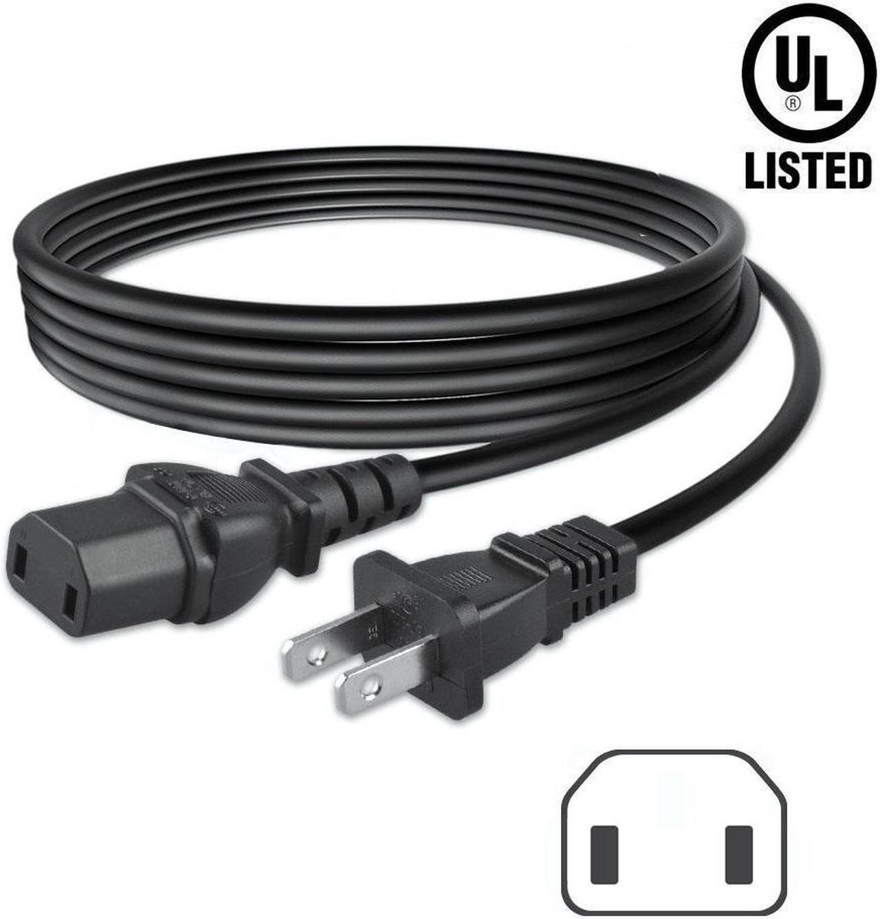 Main image of ABLEGRID UL Listed 6.6ft 2-Prong Power Cord Cable Lead for Rotel RSX-1067 RSX-1550 RX-975 DVD player